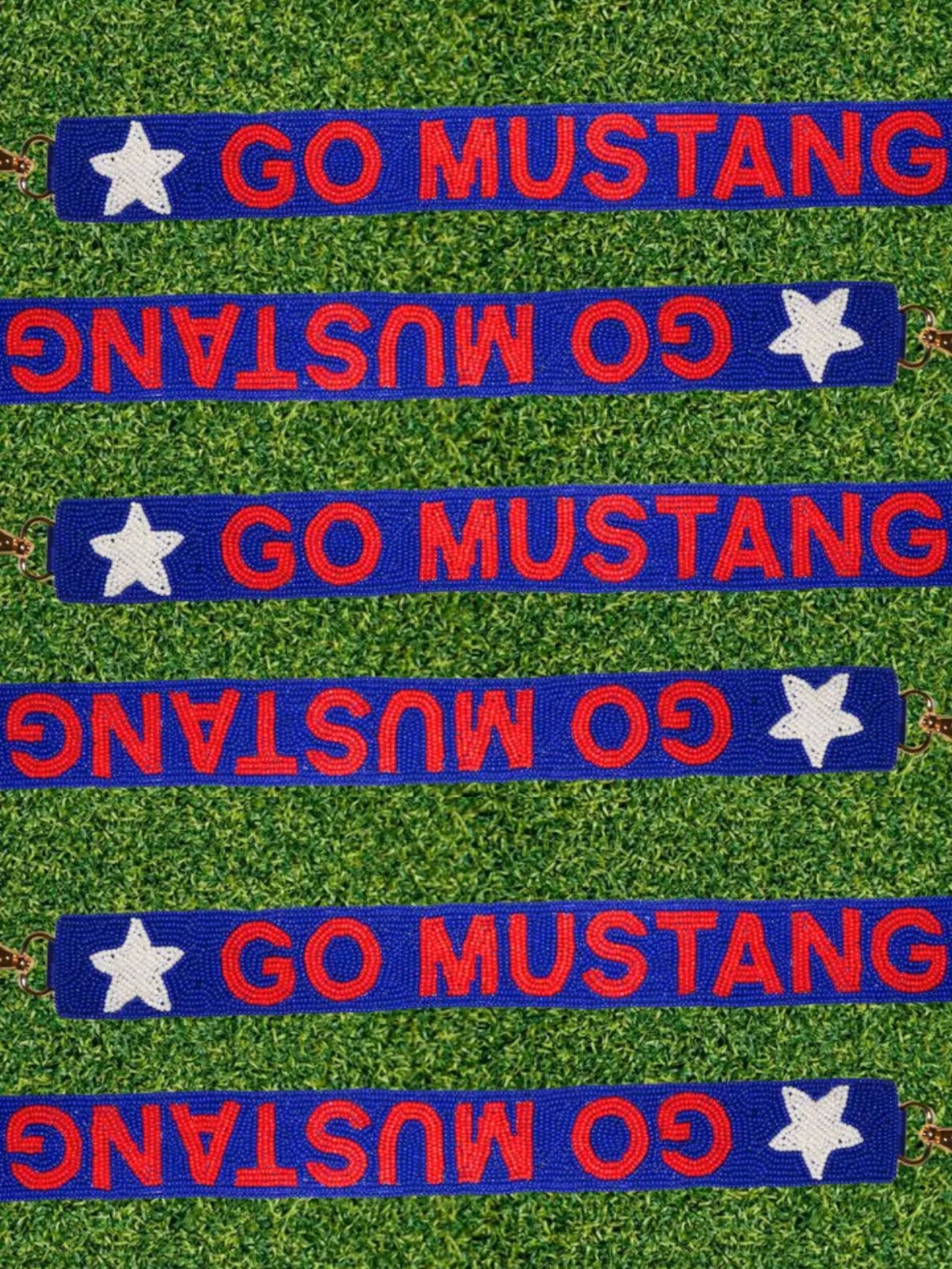 Go Mustangs Smu Beaded Strap