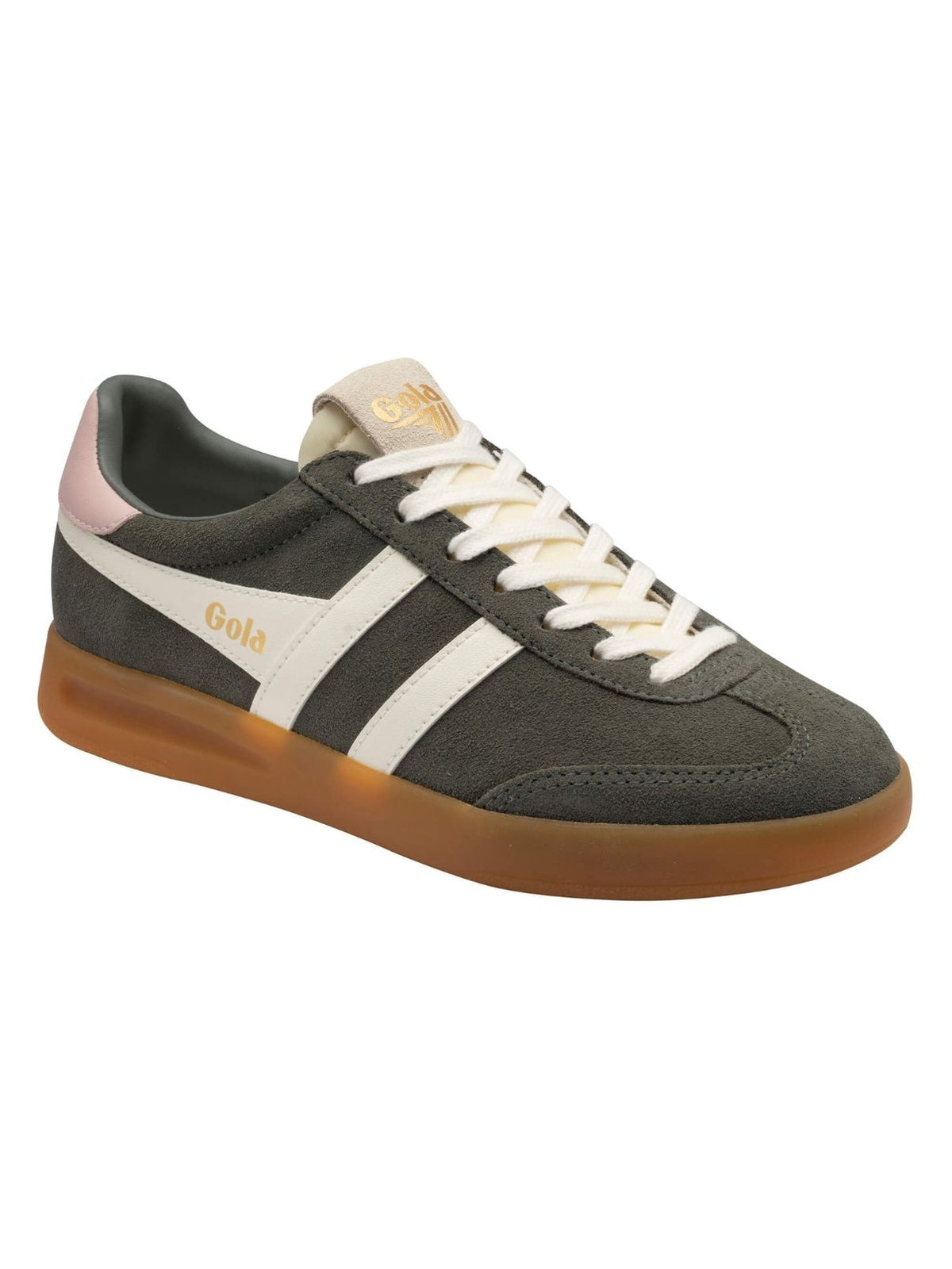 Gola Cyclone Sneakers in Conifer/Off White/Chalk Pink/Gum