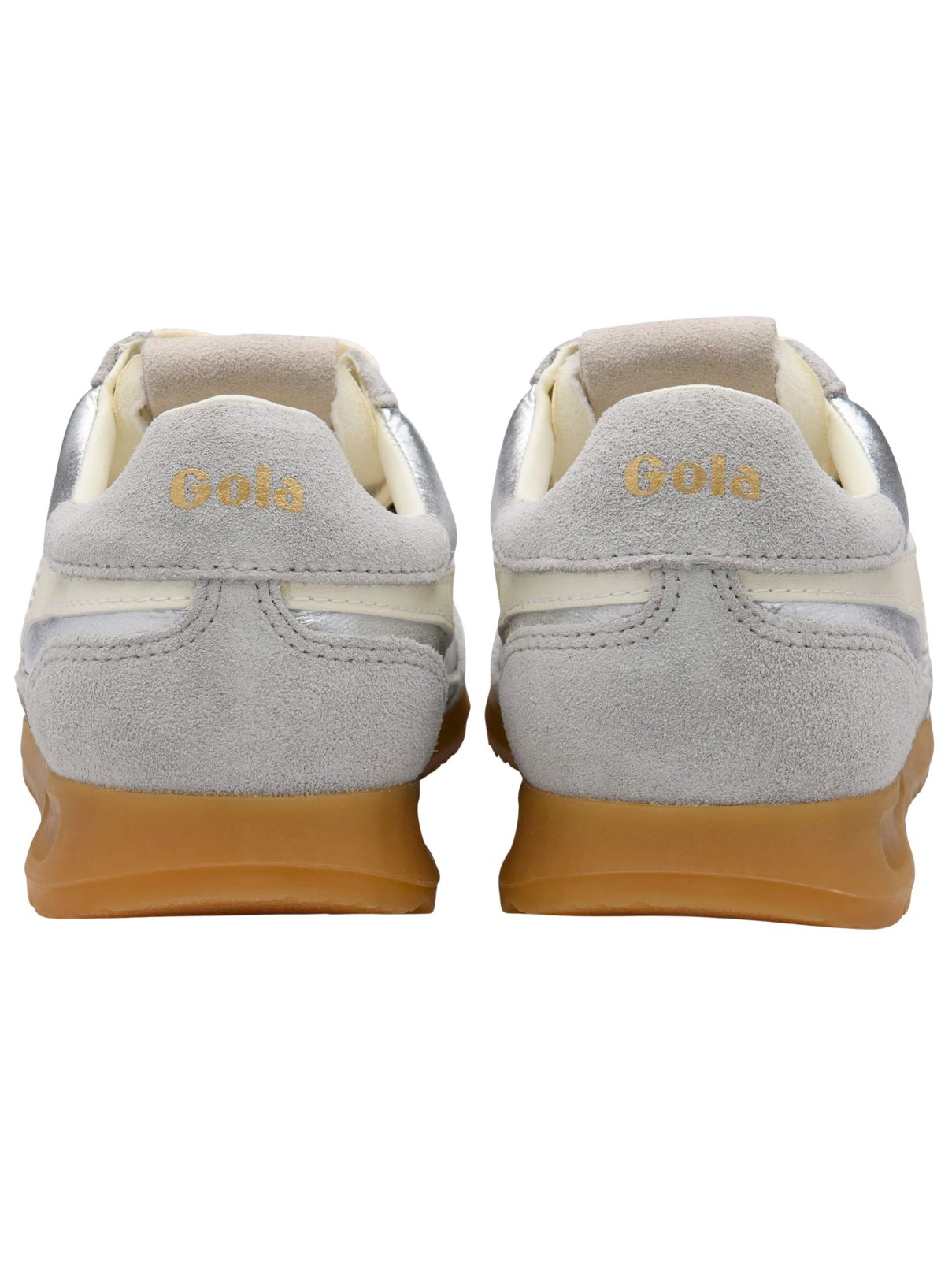 Gola Firefly Metallic Sneakers – Silver/Off White