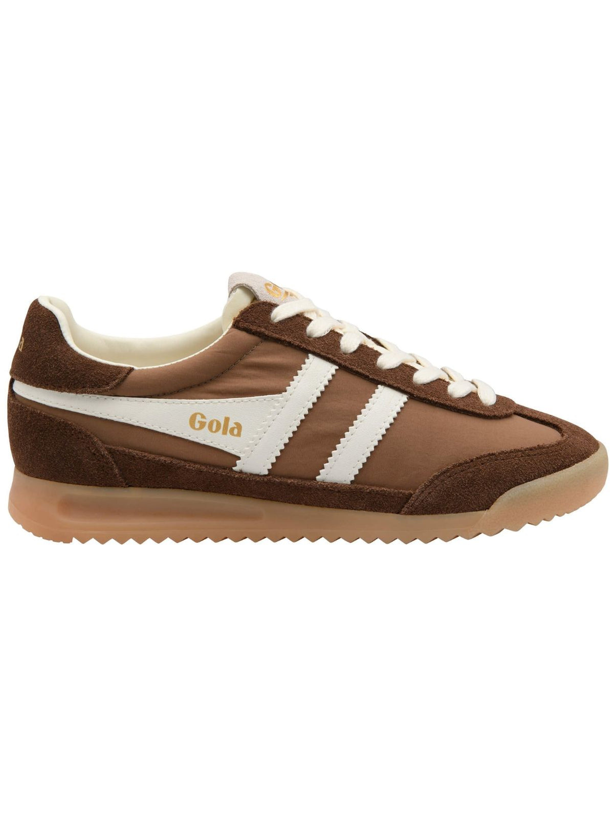 Gola Firefly Sneakers in Otter/Dark Brown/Off White