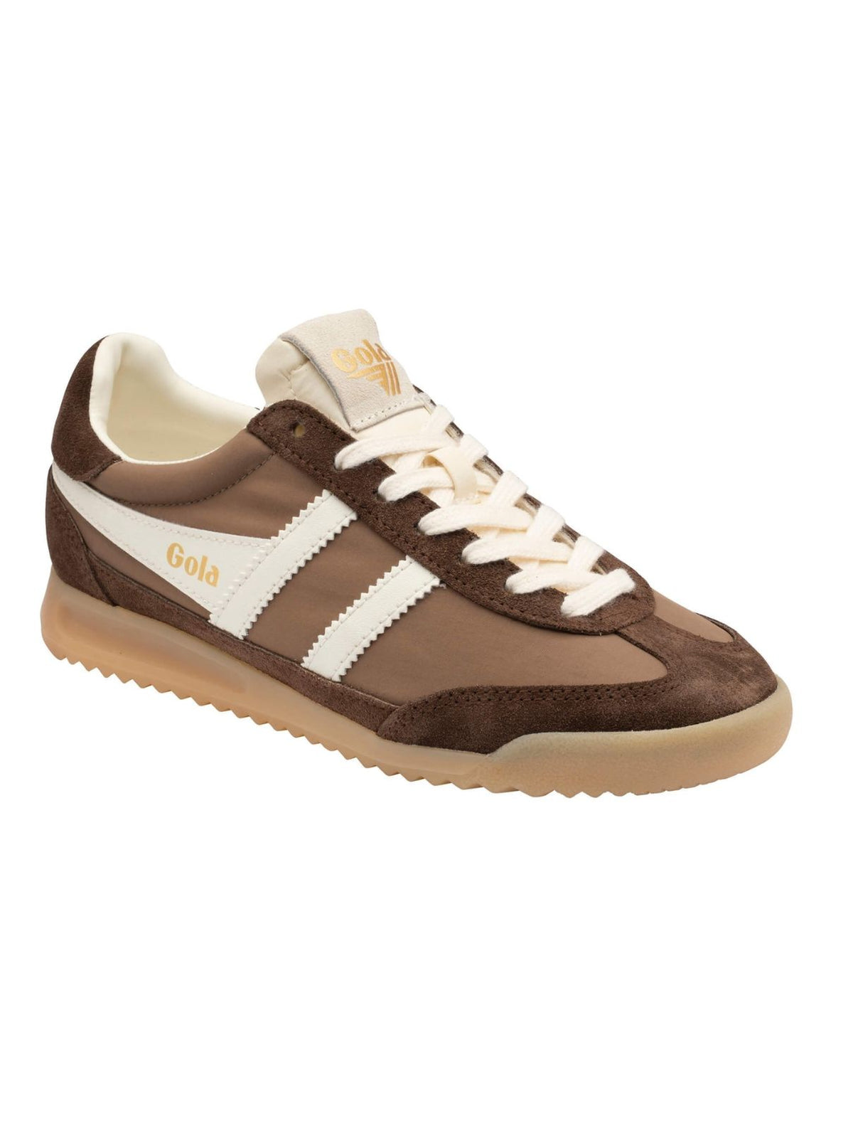 Gola Firefly Sneakers in Otter/Dark Brown/Off White