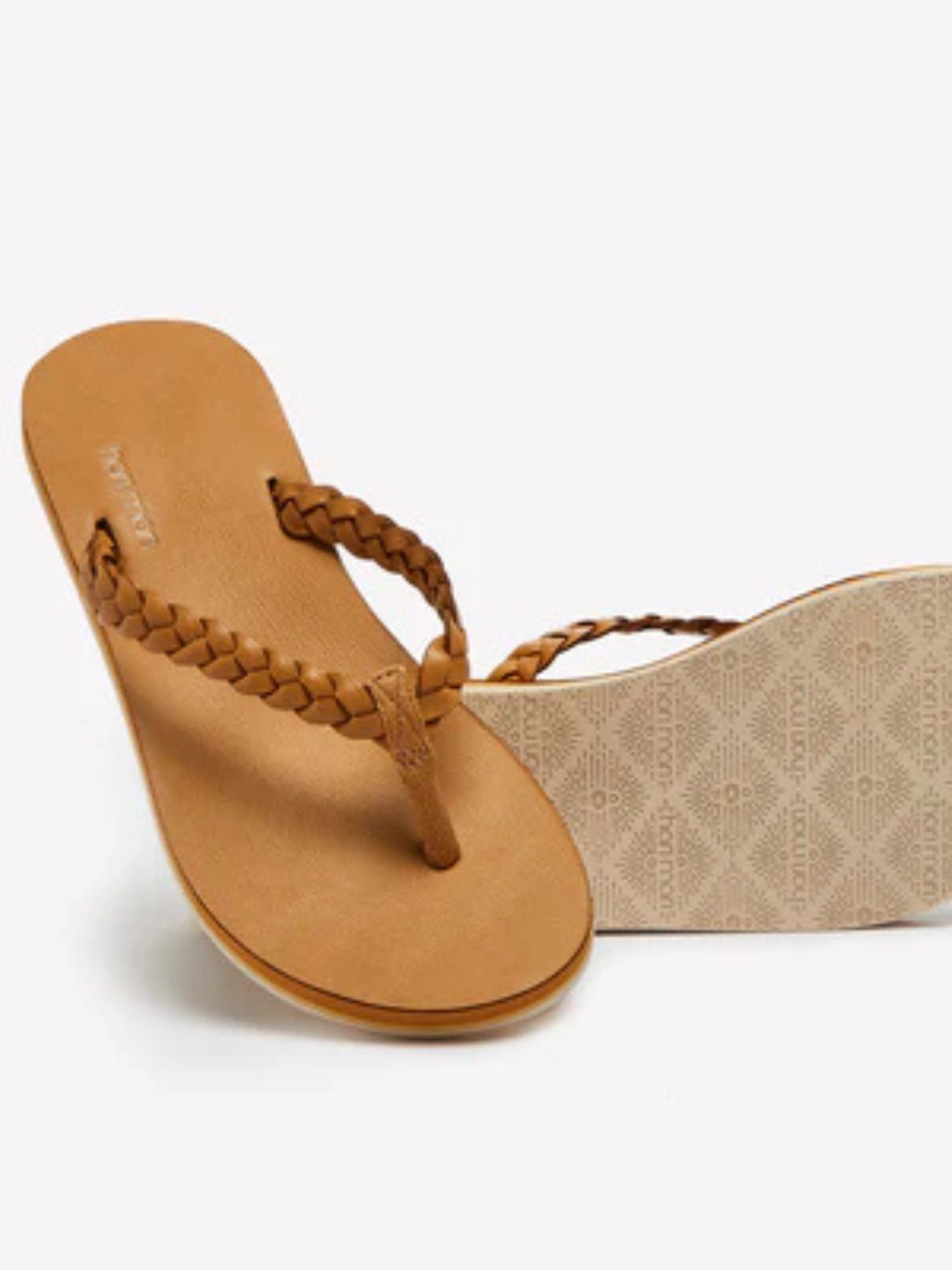 Hari Mari Meadows Braided Flip Flop in Hazelnut