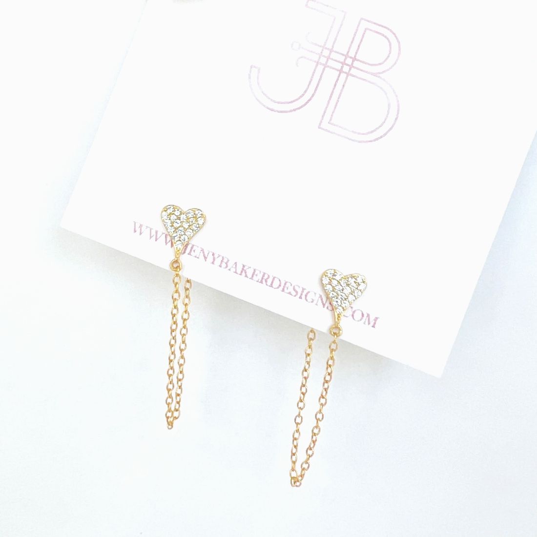 Heart Chain Studs