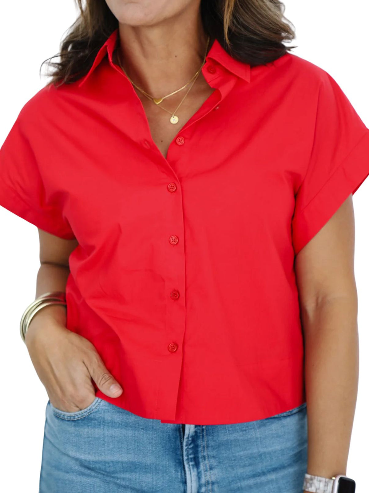 Heidi Houston Shorty Shirt in Red