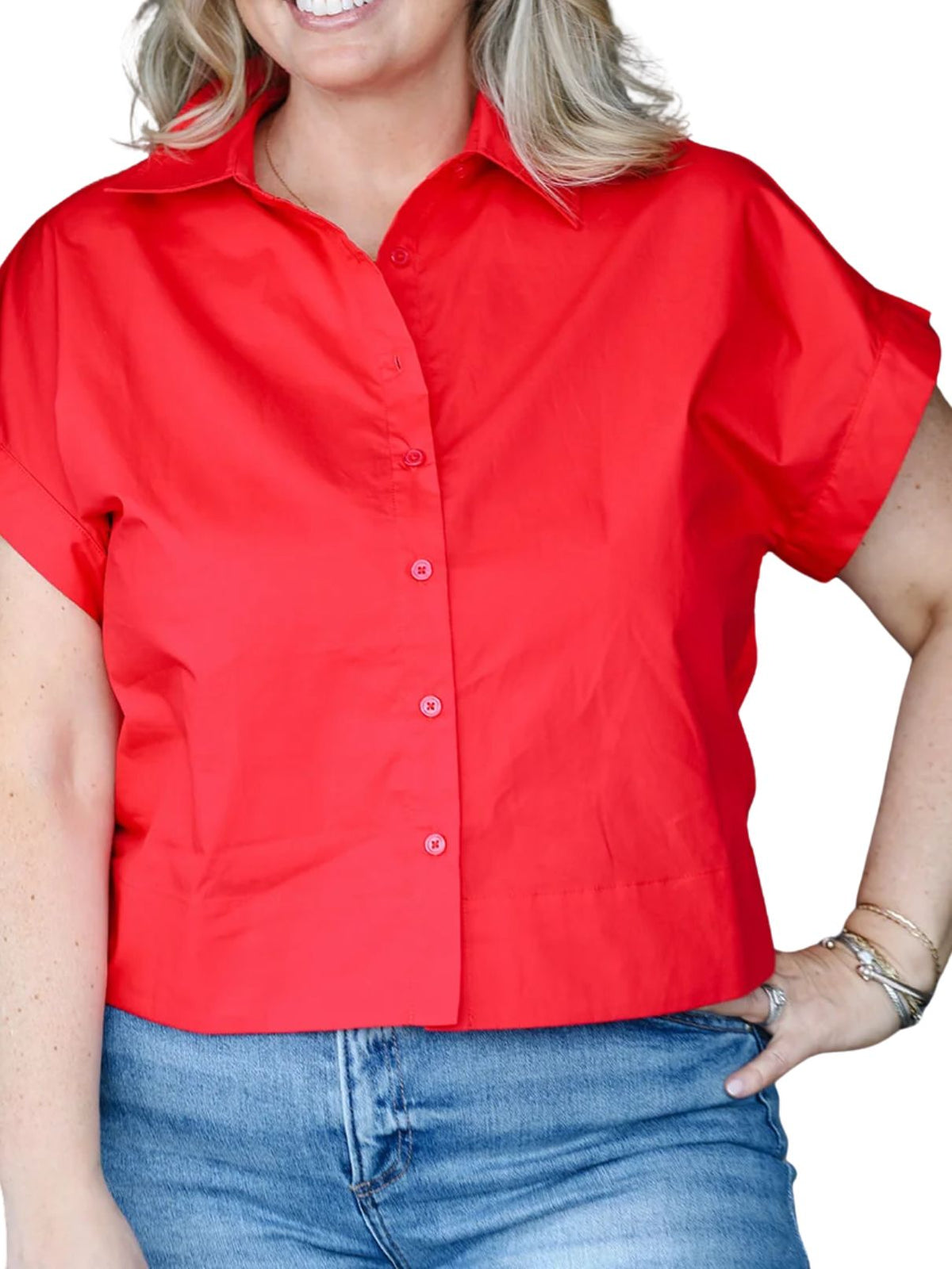 Heidi Houston Shorty Shirt in Red