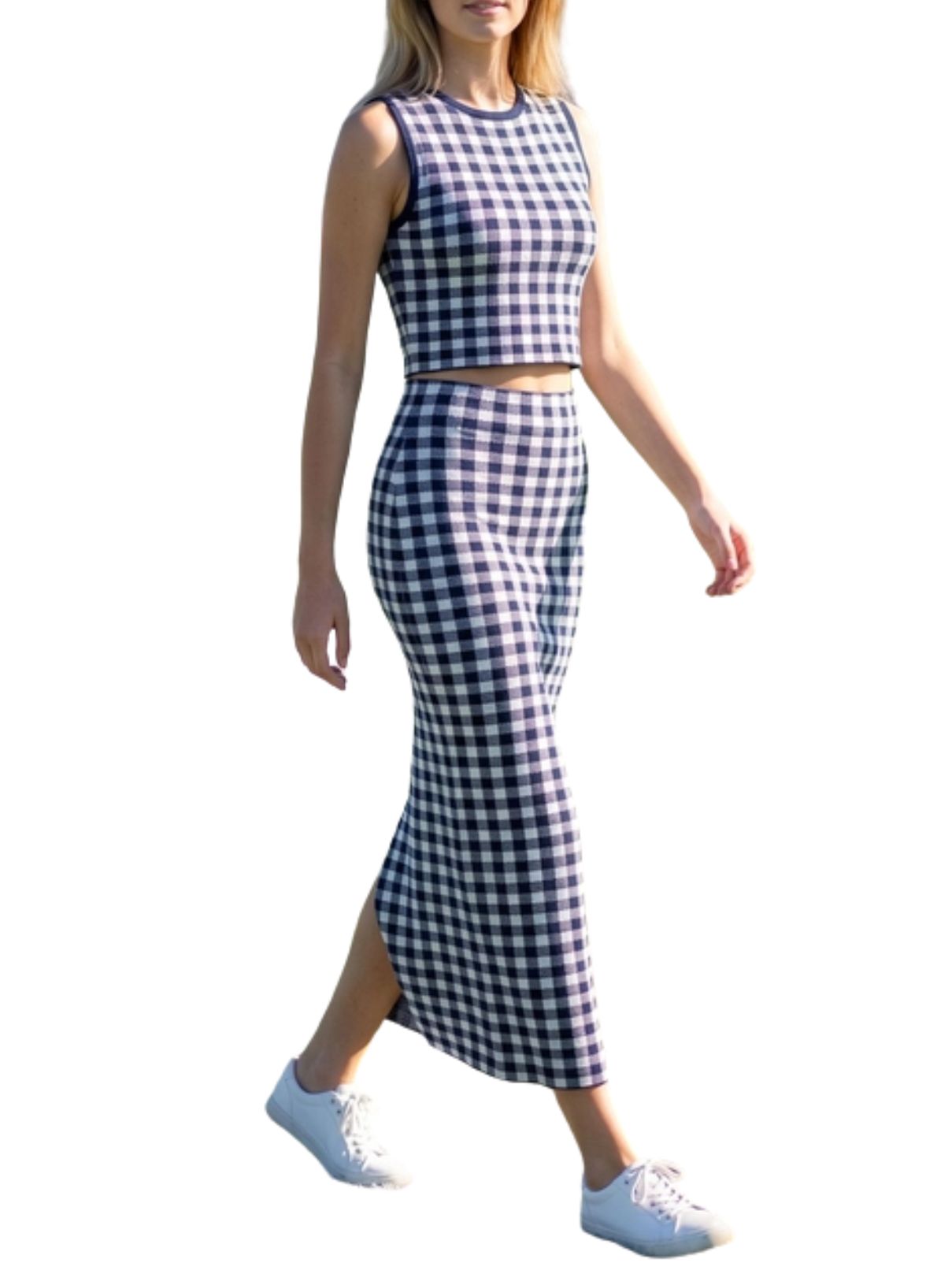 Hilltop Check Set – Navy