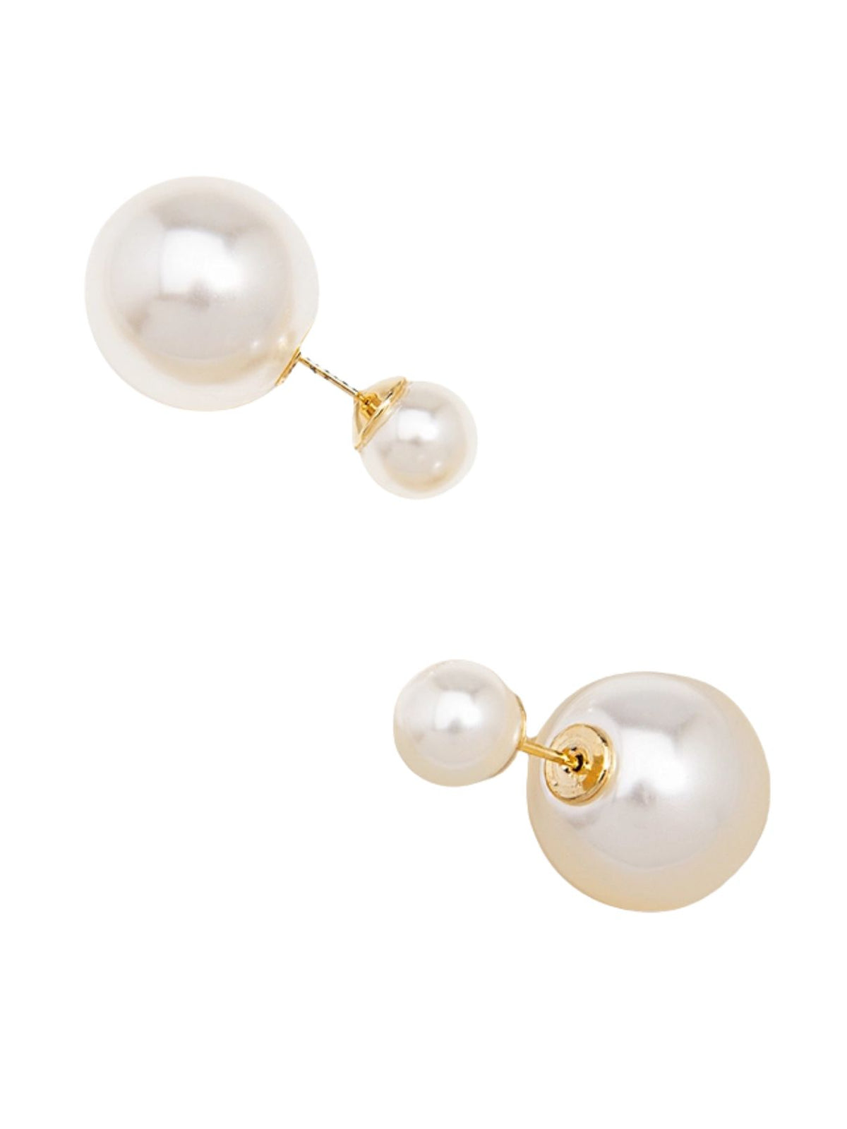 It Takes Two Double Pearl Stud Earrings