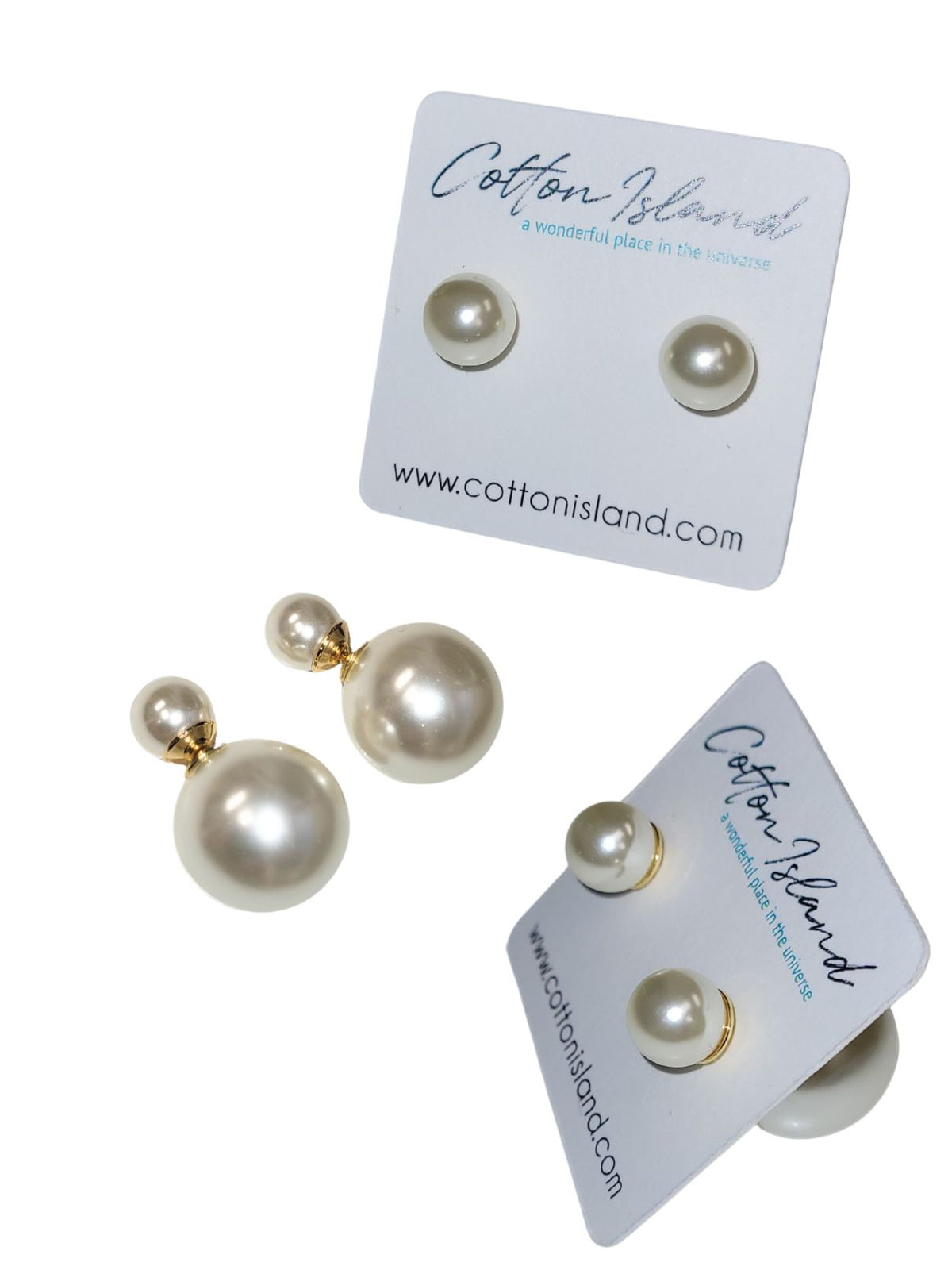 It Takes Two Double Pearl Stud Earrings