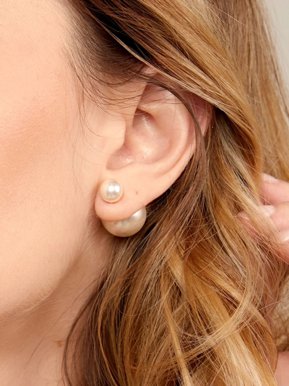It Takes Two Double Pearl Stud Earrings