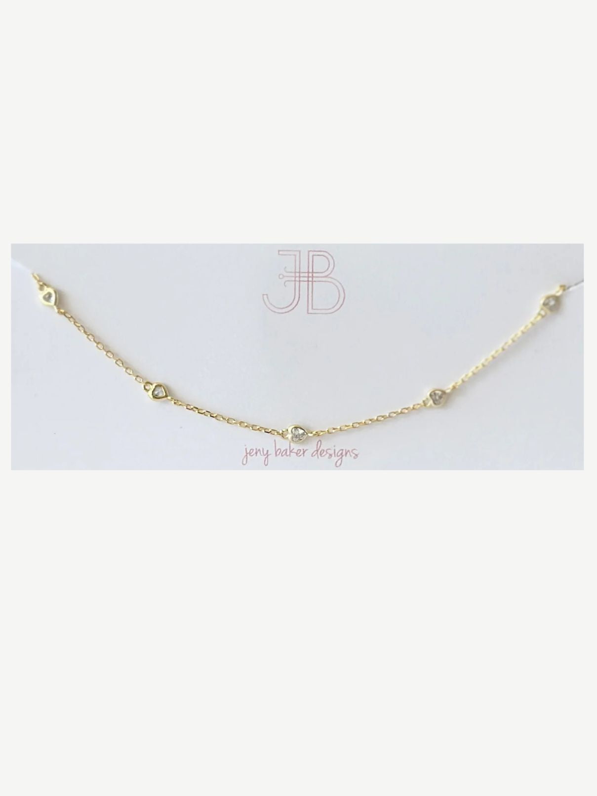 Jeny Baker Hearts By The Yard Necklace