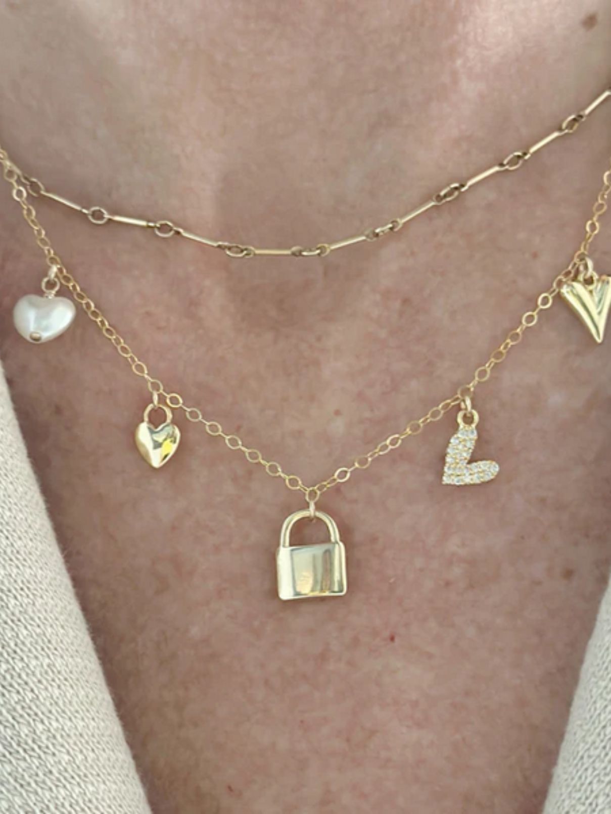 Jeny Baker Love Is In The Air Charm Necklace