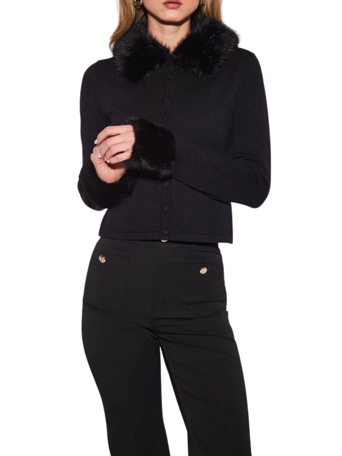 John + Jenn Clementine Sweater in Caviar