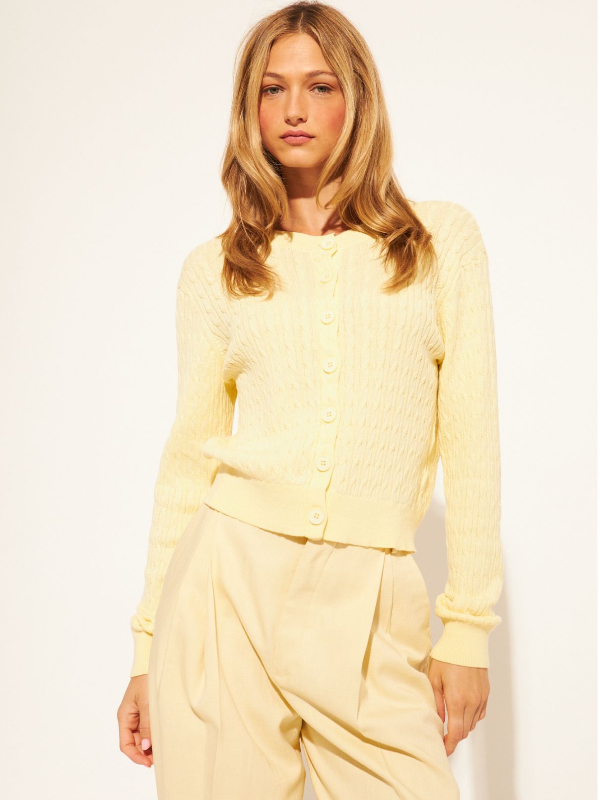 John + Jenn Monroe Cardigan in Buttercream