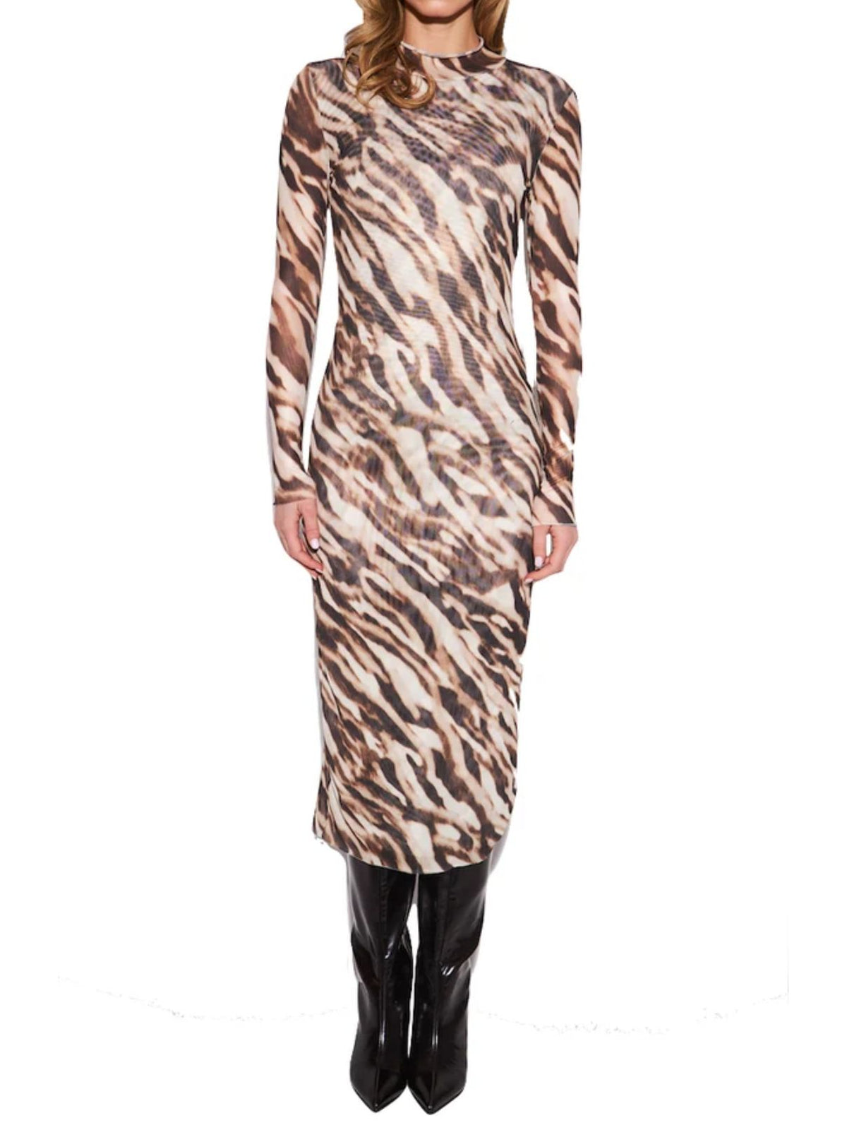 John + Jenn Regina Dress in Shadow Zebra