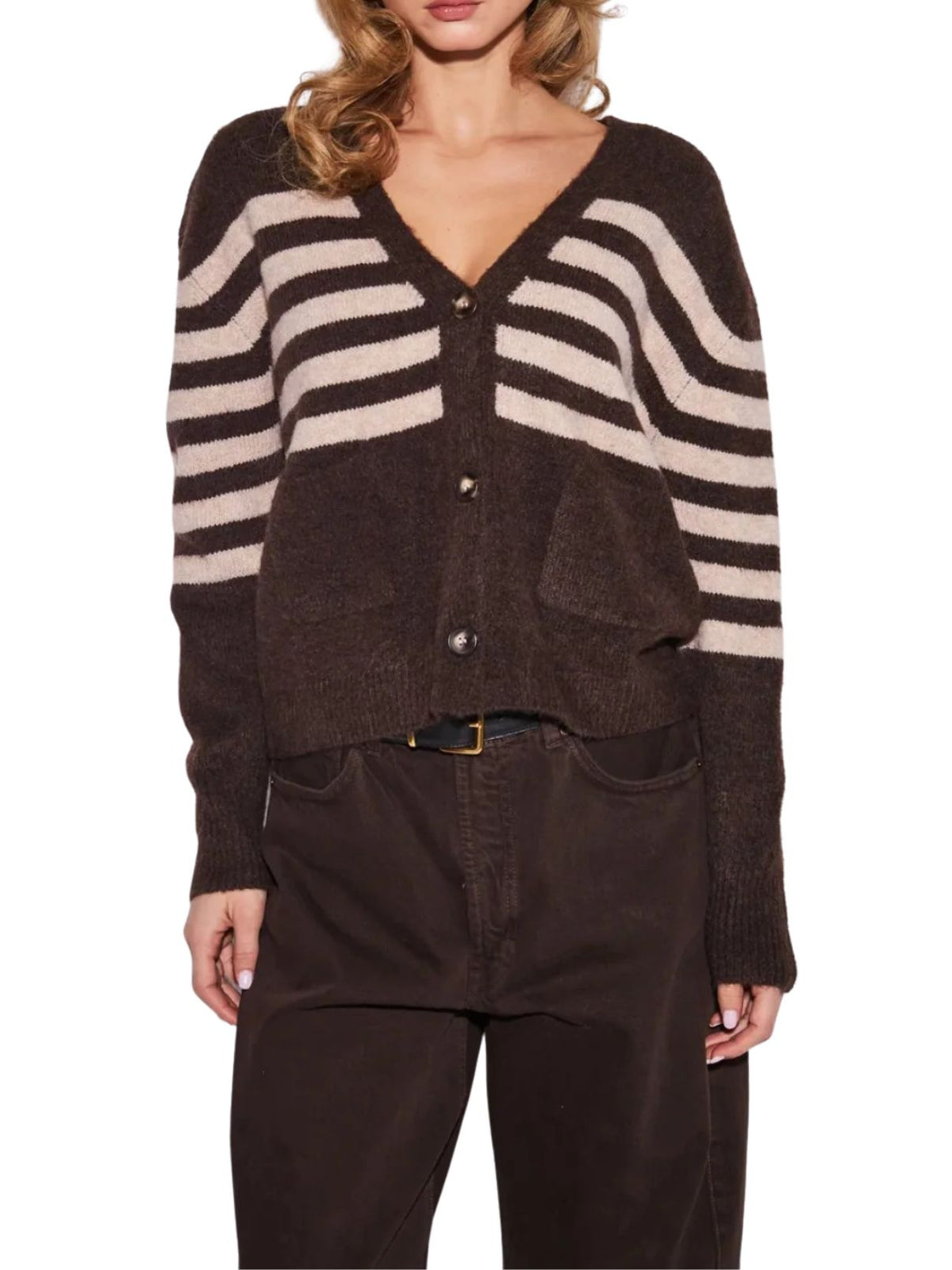 John + Jenn Stanley Cardigan in Coffeehouse