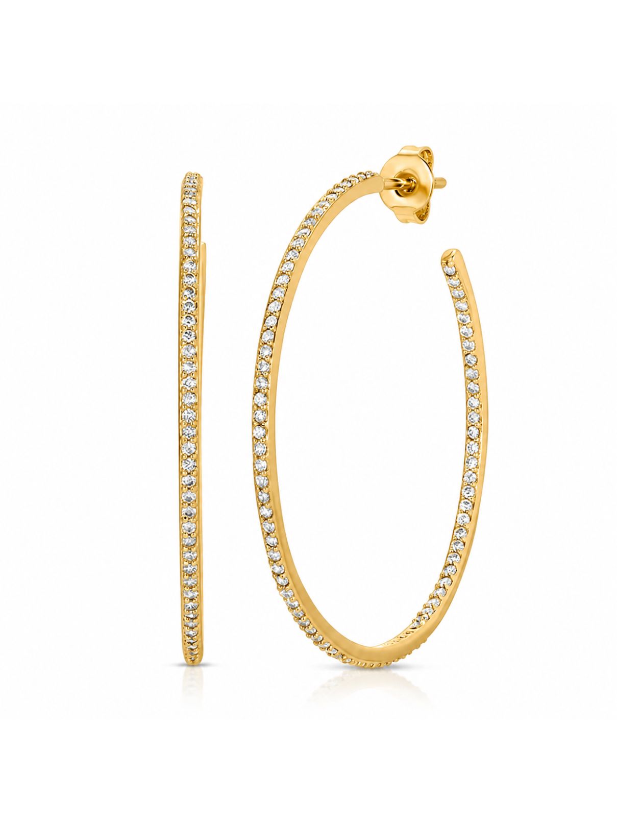 Joy Dravecky CZ Whisper Hoop in Gold
