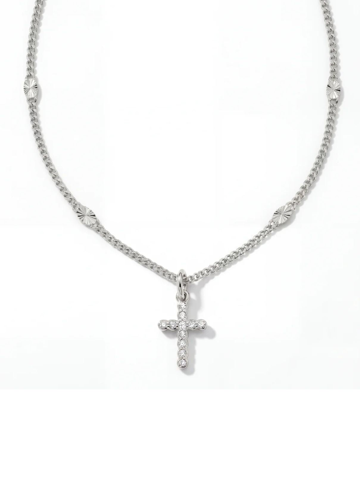 Joy Dravecky Frankie Mini Cross Necklace in Silver