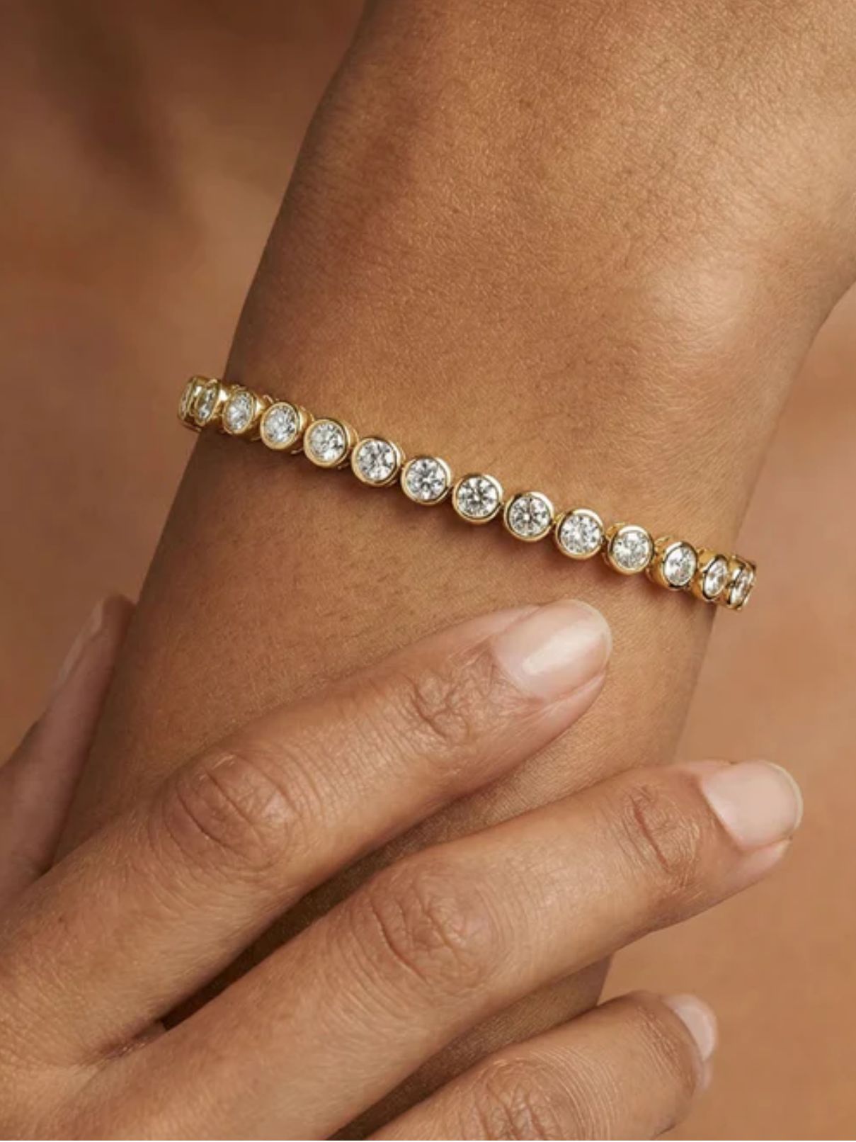 Joy Dravecky Kate Gold Tennis Bracelet
