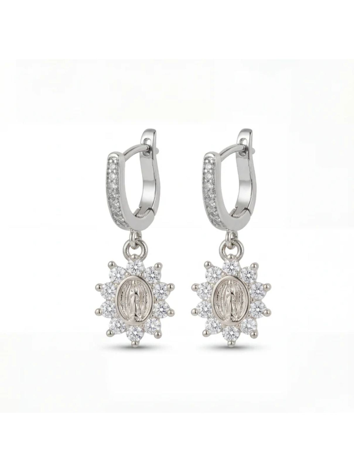 Joy Dravecky Mini Heirloom Huggie Earrings in Silver