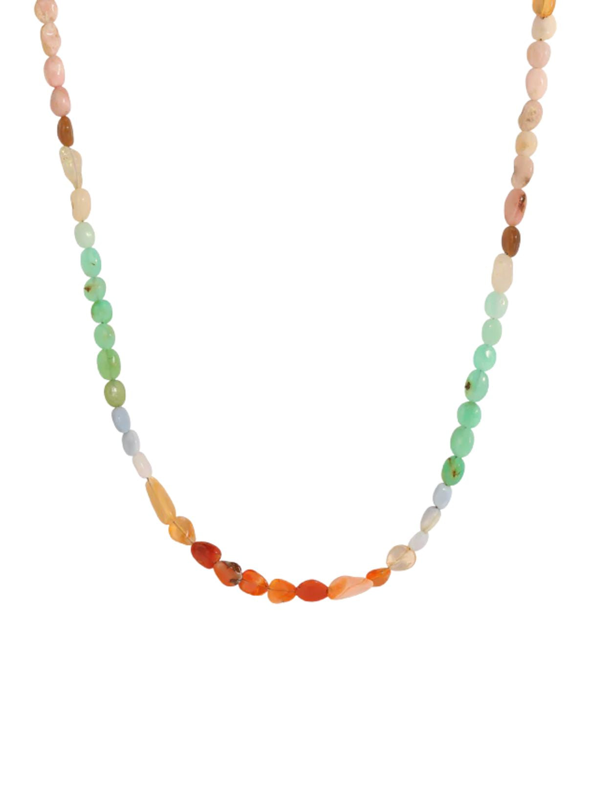 Joy Dravecky Rainbow Opal Nugget Necklace