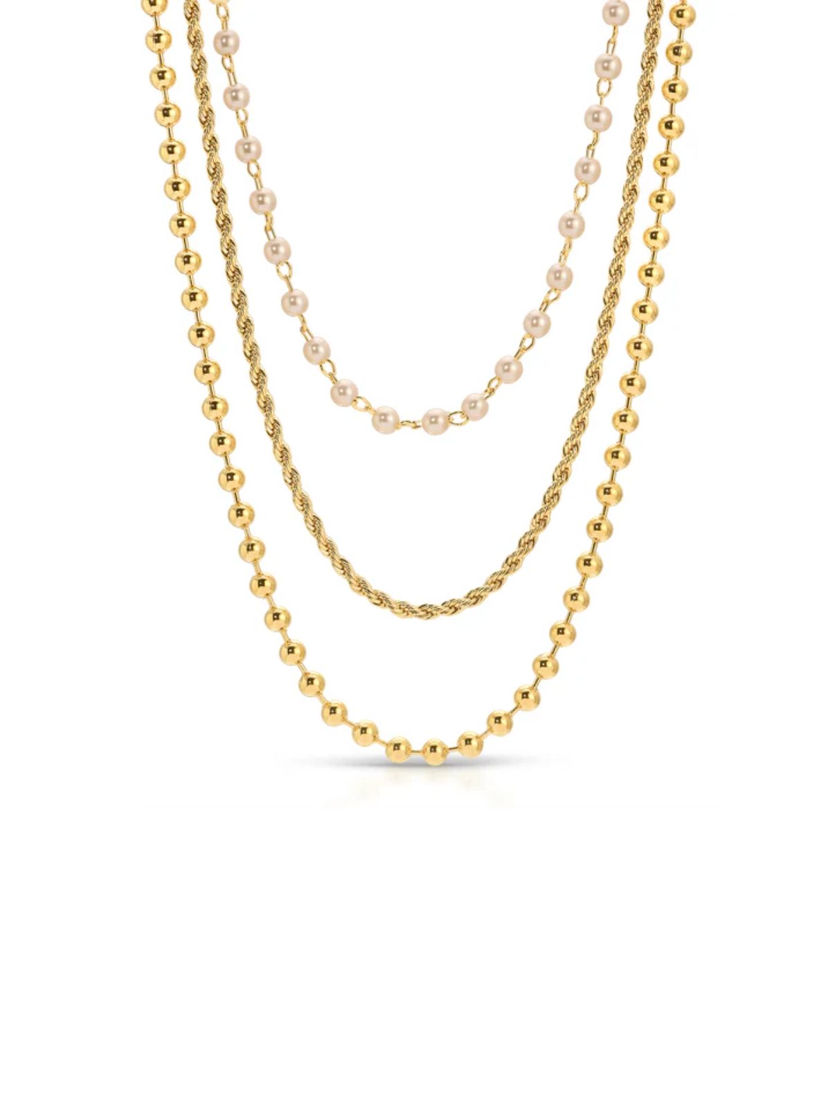 Joy Dravecky Trio Pearl Necklace