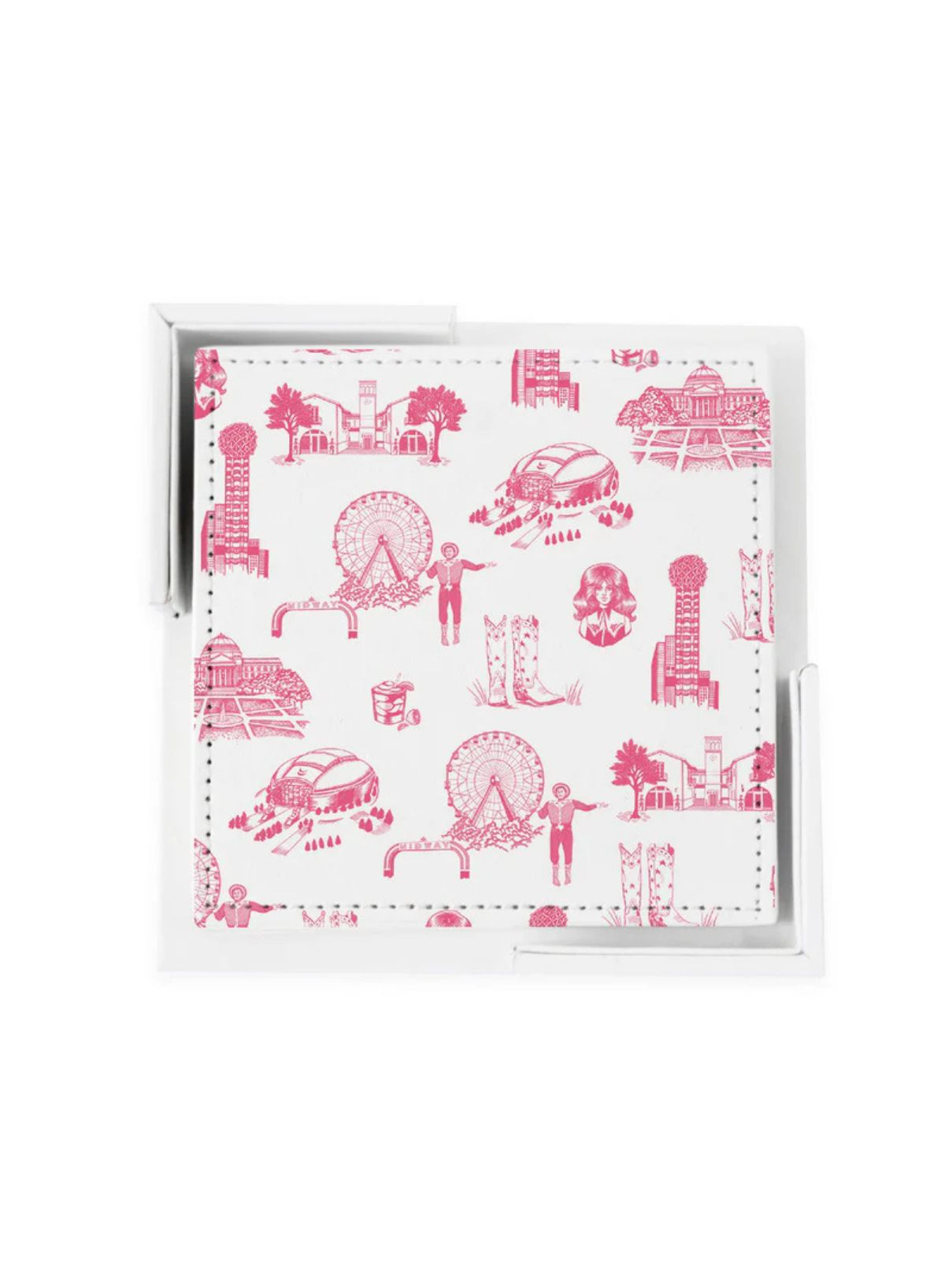 Katie Kime Dallas Coaster Set Pink