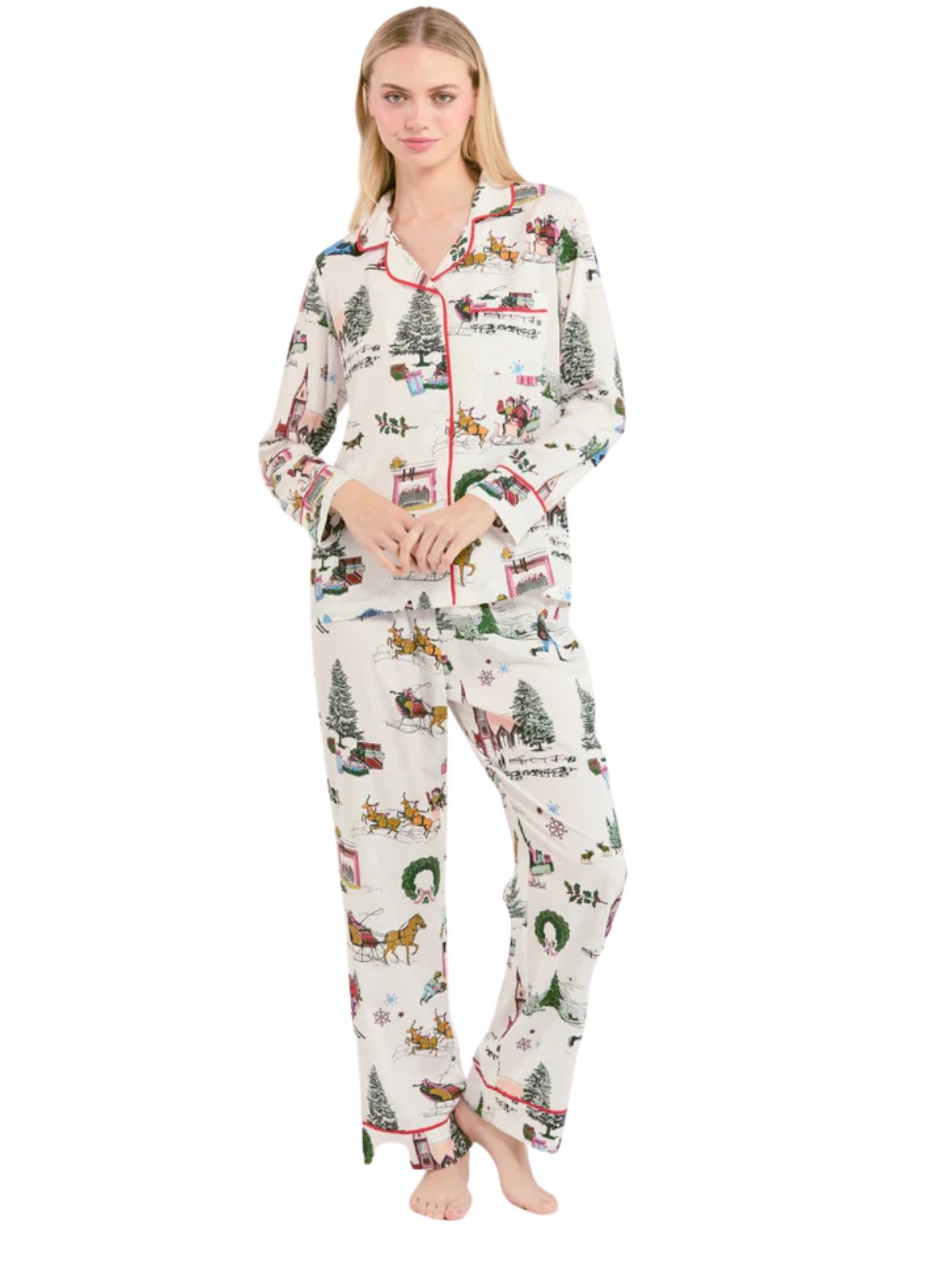 Katie Kime Holiday Toile Pajama Set