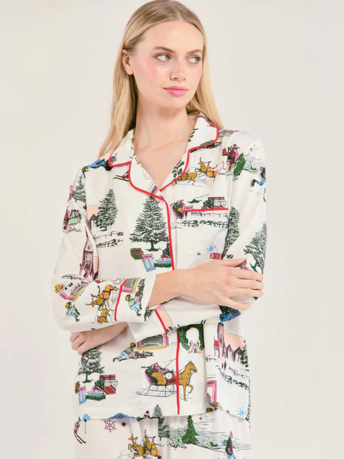Katie Kime Holiday Toile Pajama Set