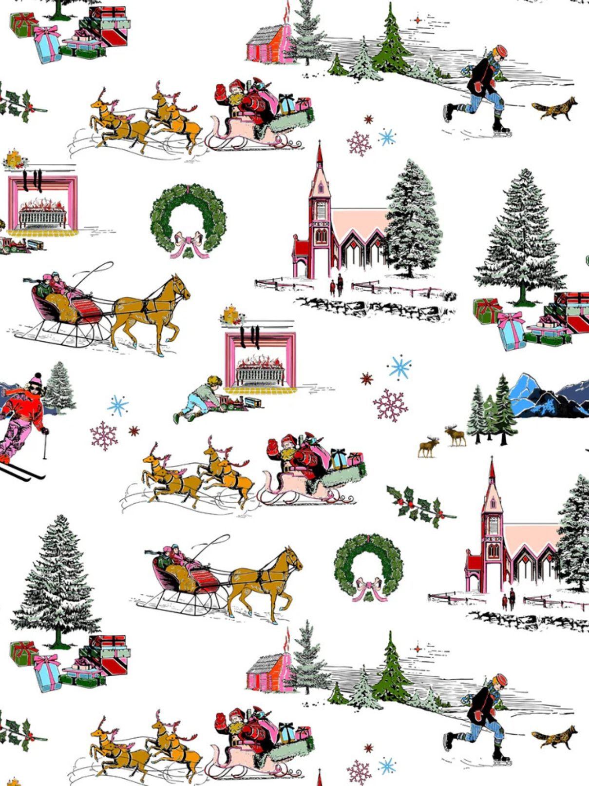 Katie Kime Holiday Toile Pajama Set