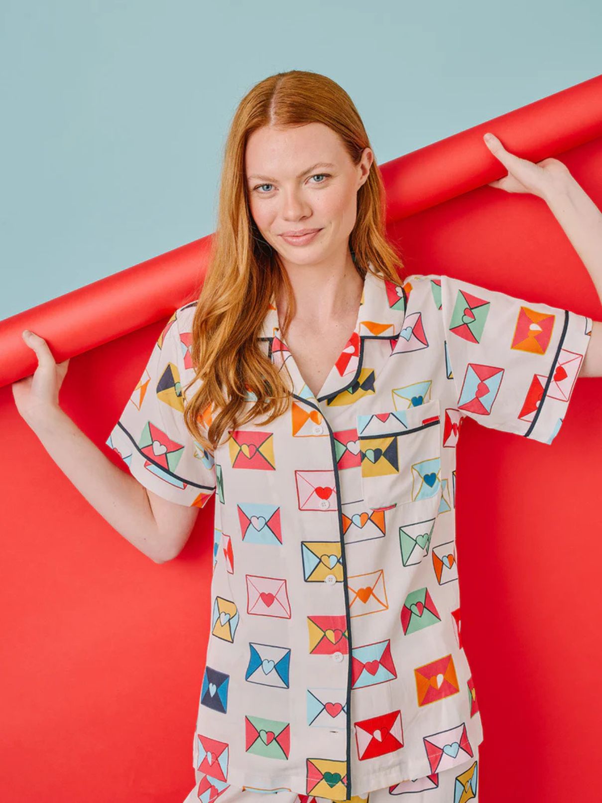 Katie Kime Love Notes Pajama Set