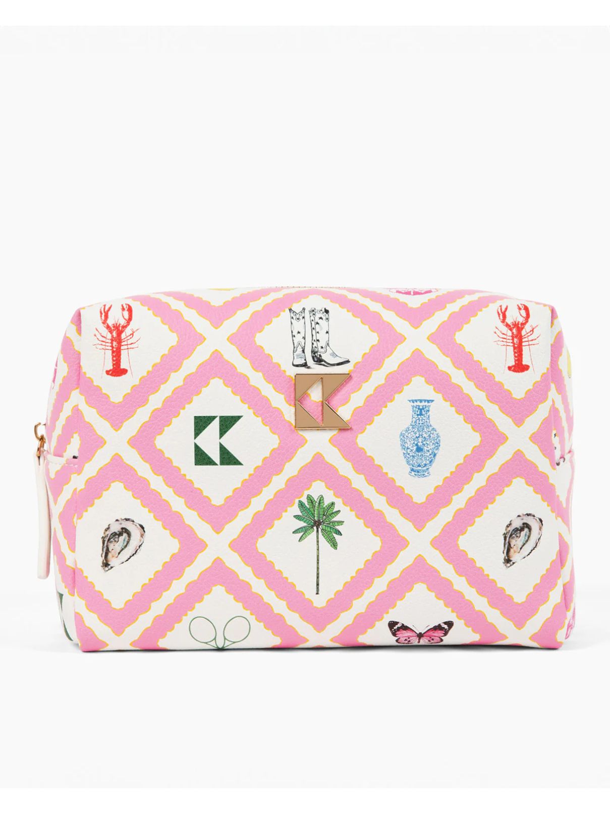 Katie Kime Story Classic Accessory Bag in Pink