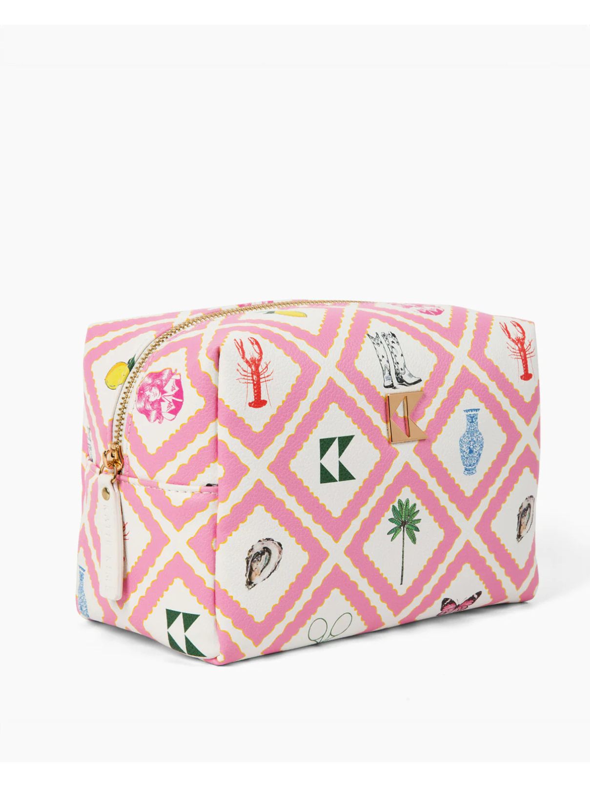 Katie Kime Story Classic Accessory Bag in Pink