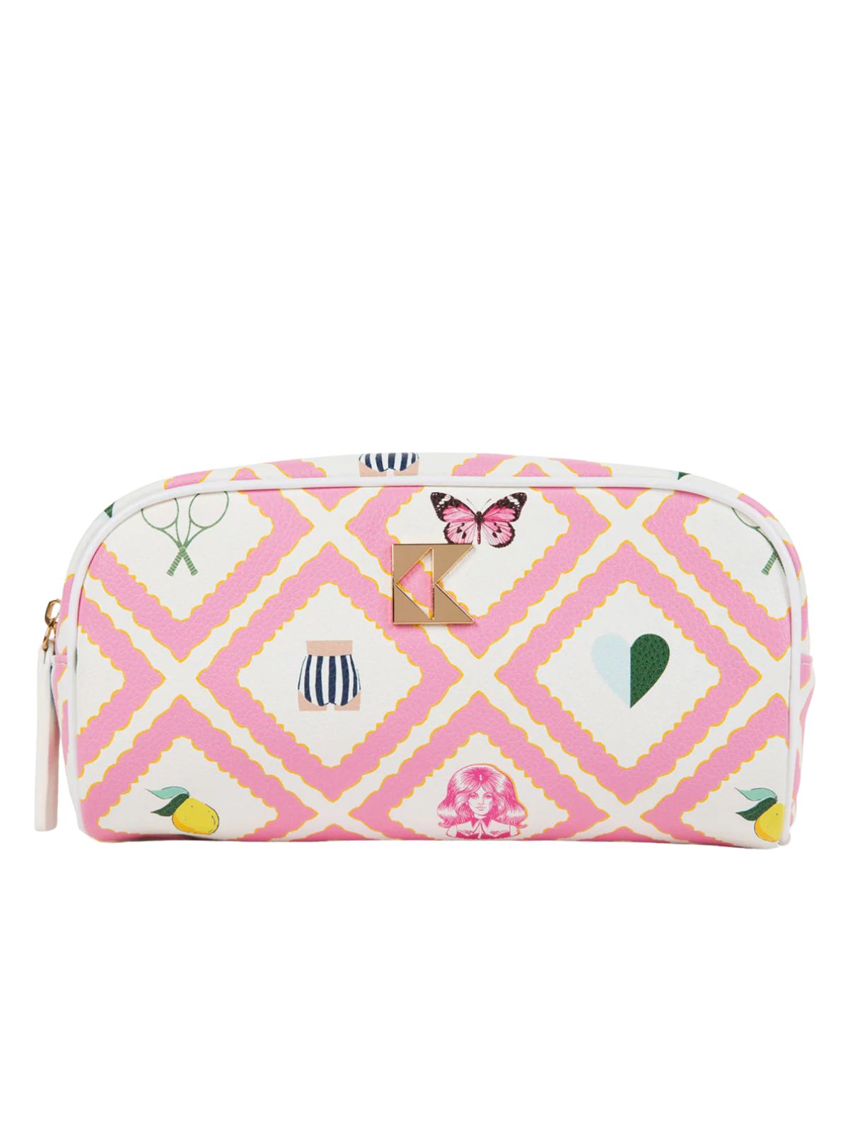 Katie Kime Story Petite Accessory Bag in Pink