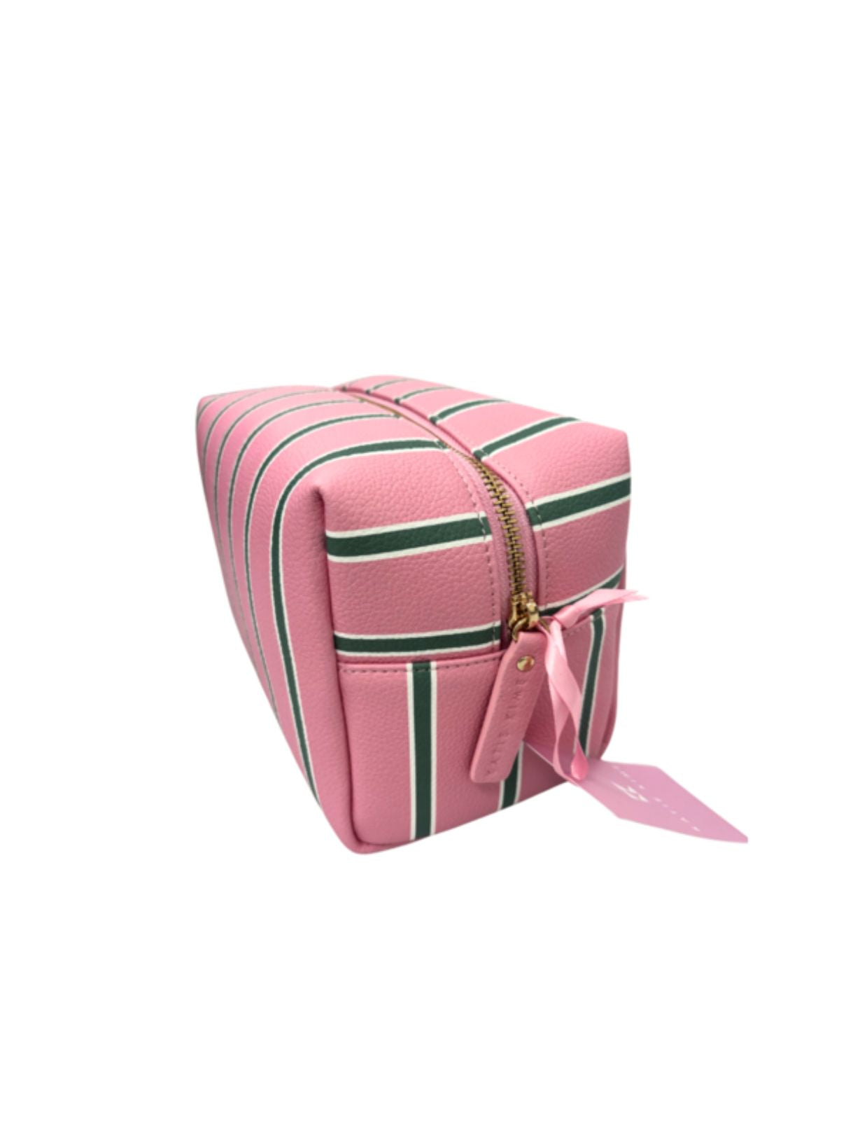 Katie KimeTailored Stripe Classic Bag in Pink/Green