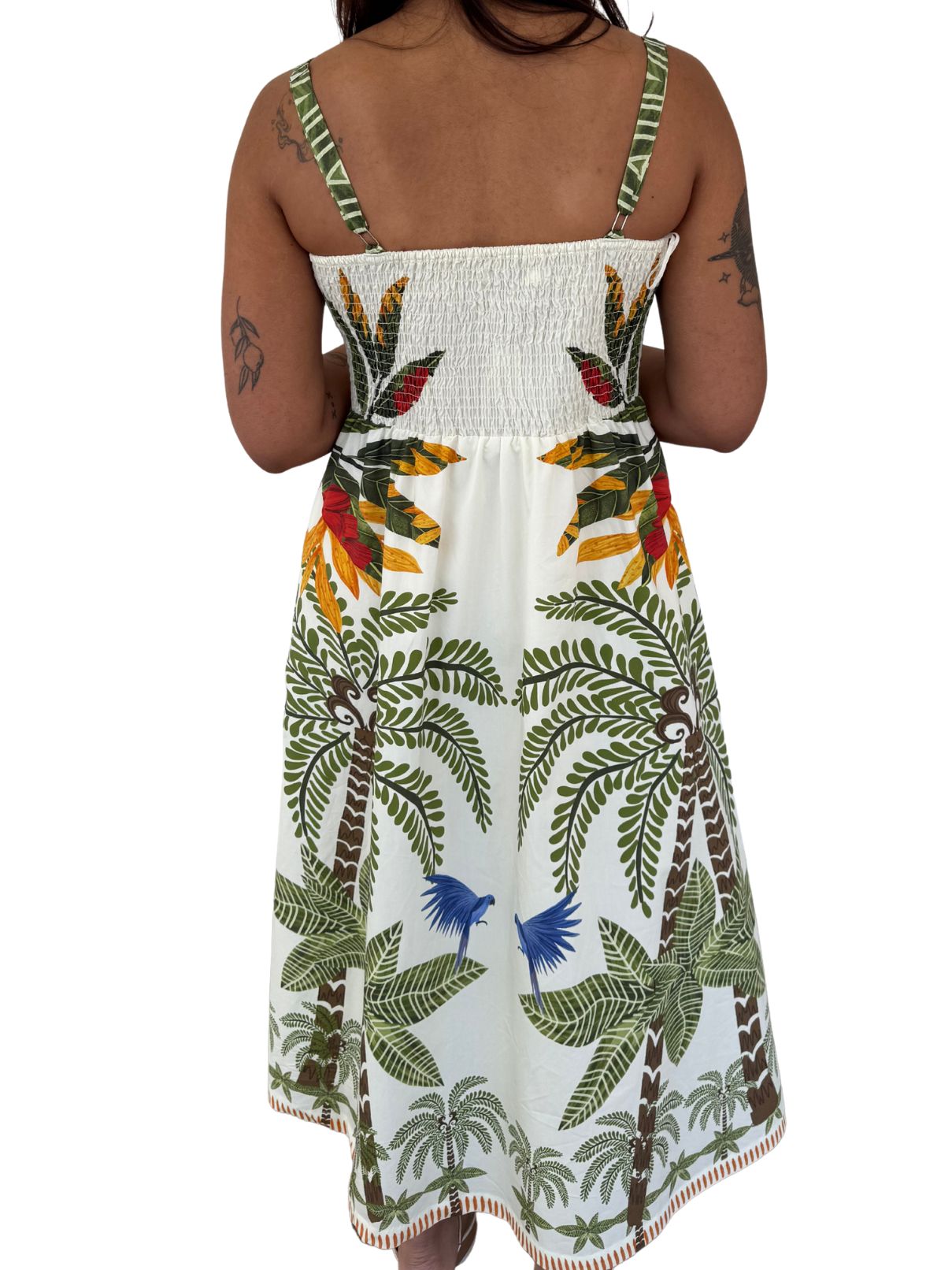 Kennedy Midi Dress in Early Morning Forest