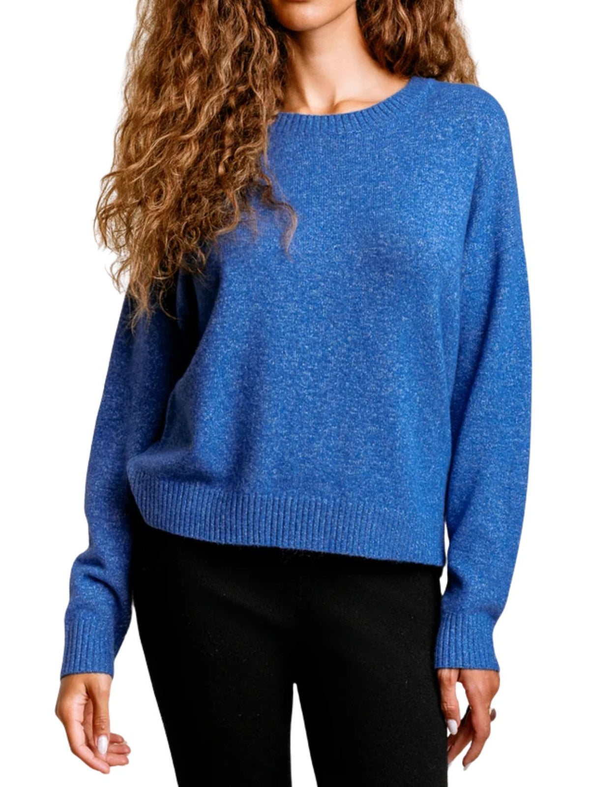 Kerisma Jacky Crew Neck Sweater Top in China Blue