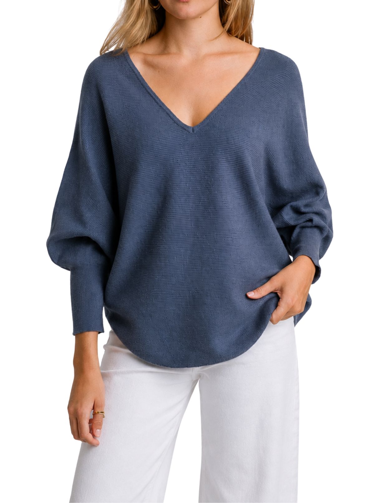 Kerisma Ryu V-Neck Top – Stormy Blue