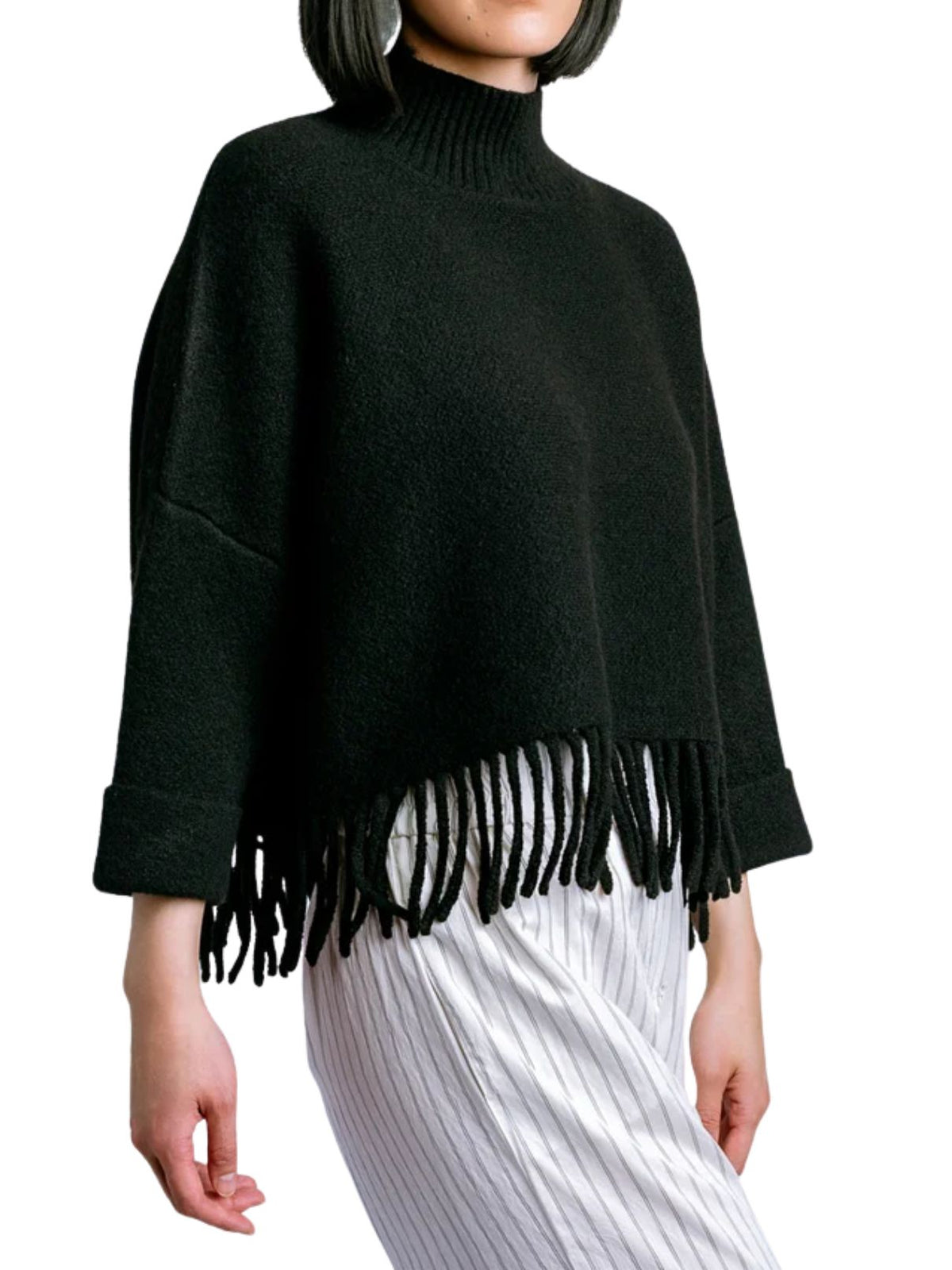 Kerisma Sachi Aja Fringe Sweater in Black