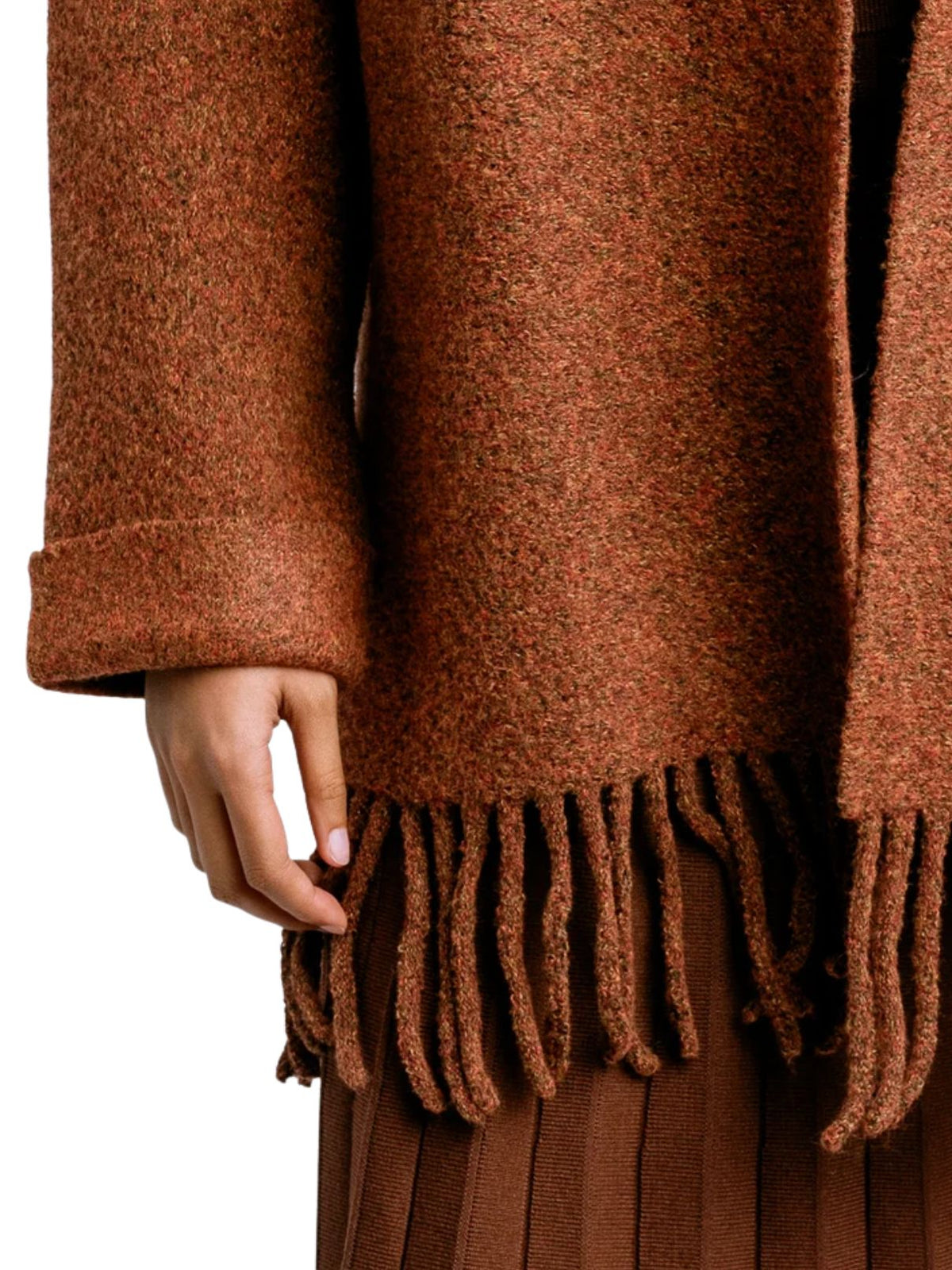 Kerisma Sachi Fringe Cardigan in Bonfire