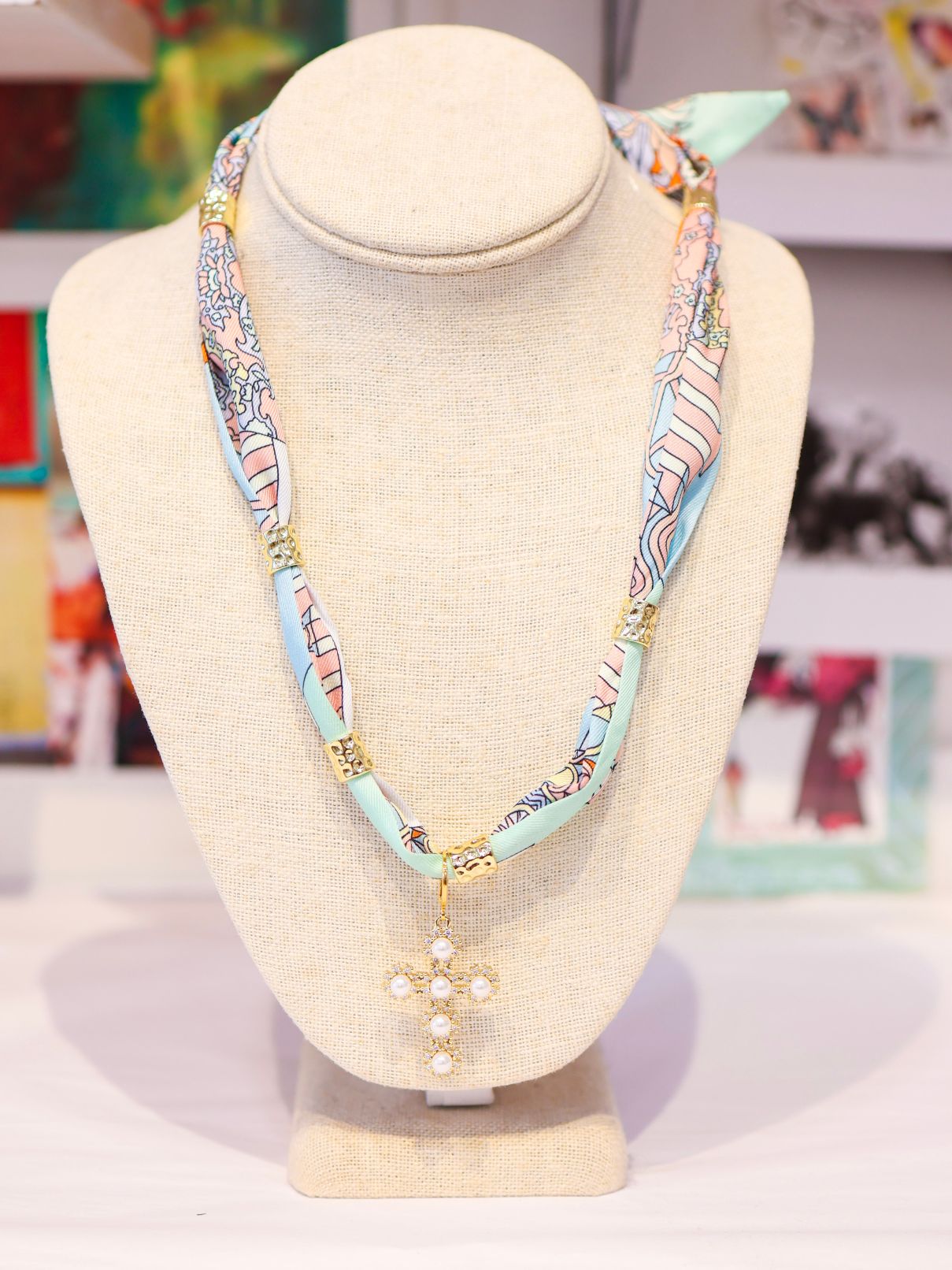 Knotted Scarf Necklace Sheila