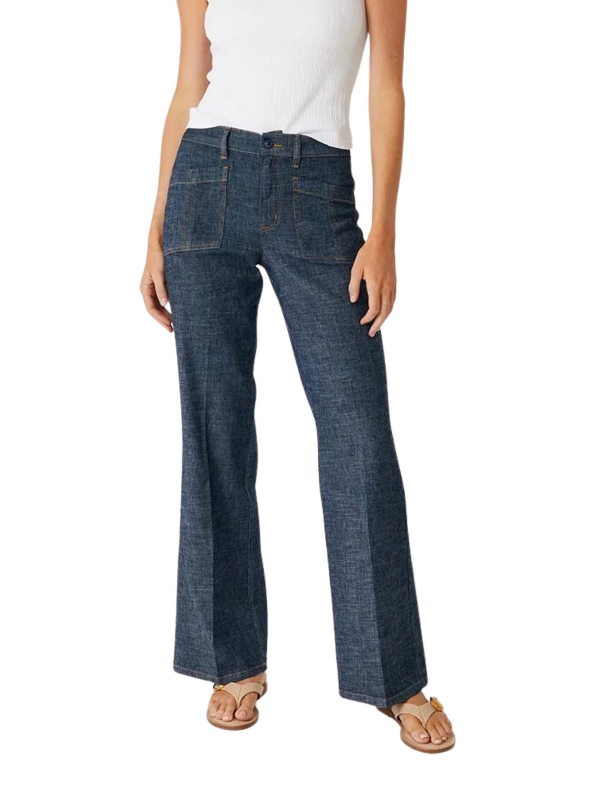 Level 99 Sarah Full Length Pant in Stargazer