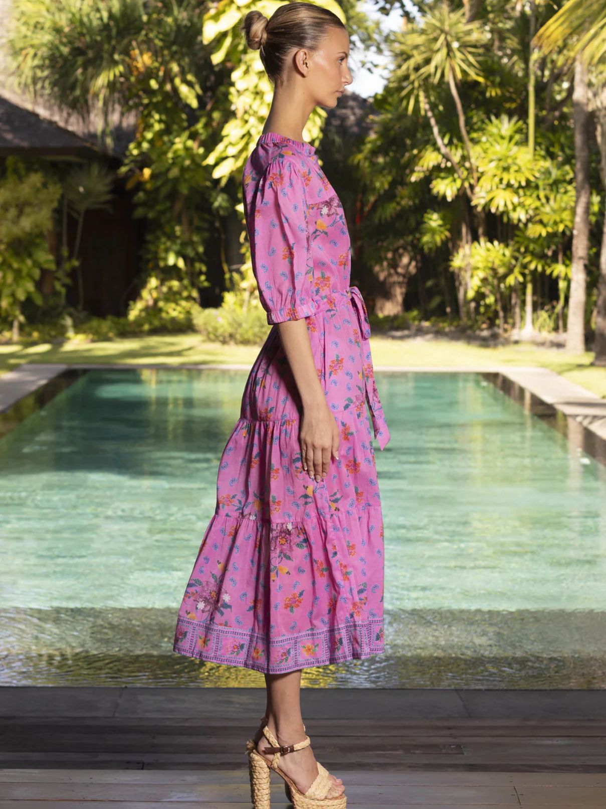 Lola Australia Austen Midi Dress in Lotus-Pink