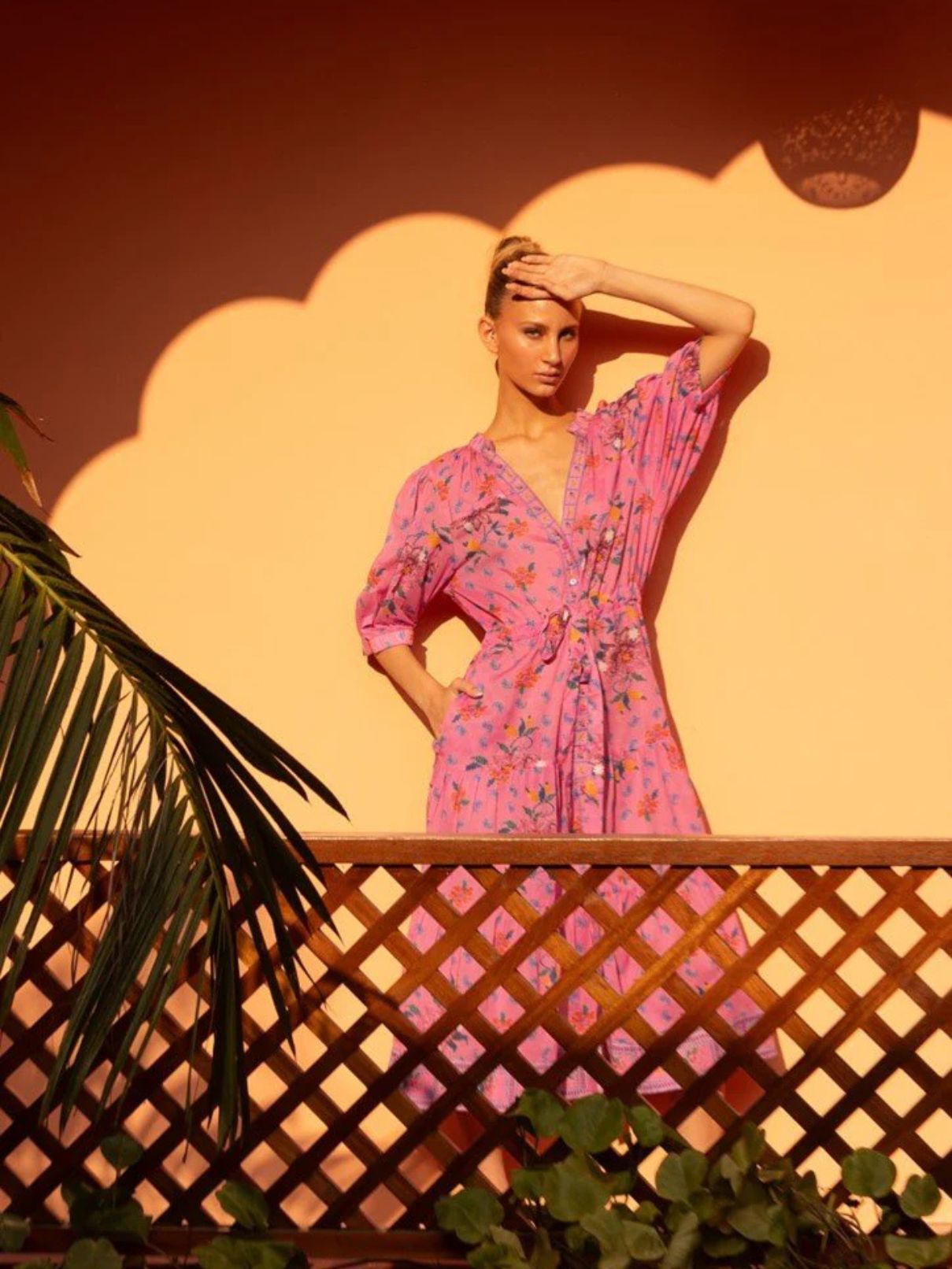 Lola Australia Austen Midi Dress in Lotus-Pink