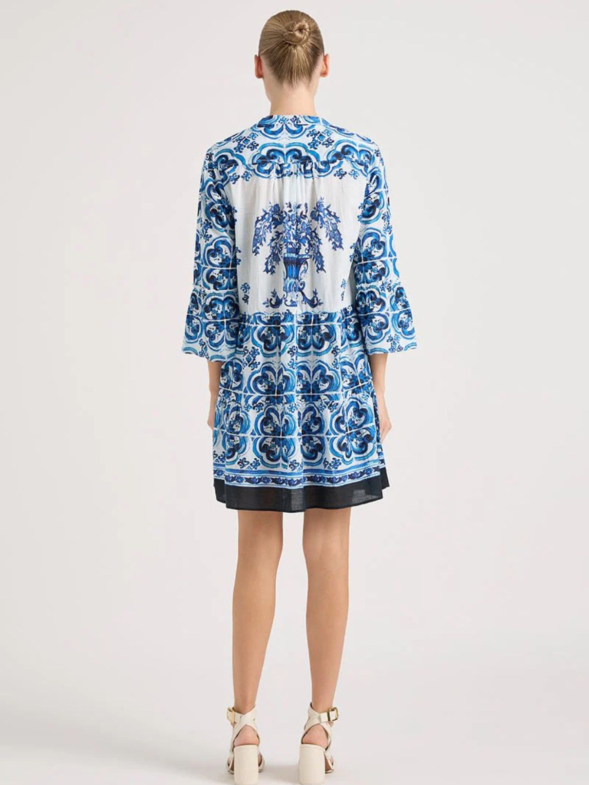 Lola Australia Morocco Mini Dress in Margaret Navy
