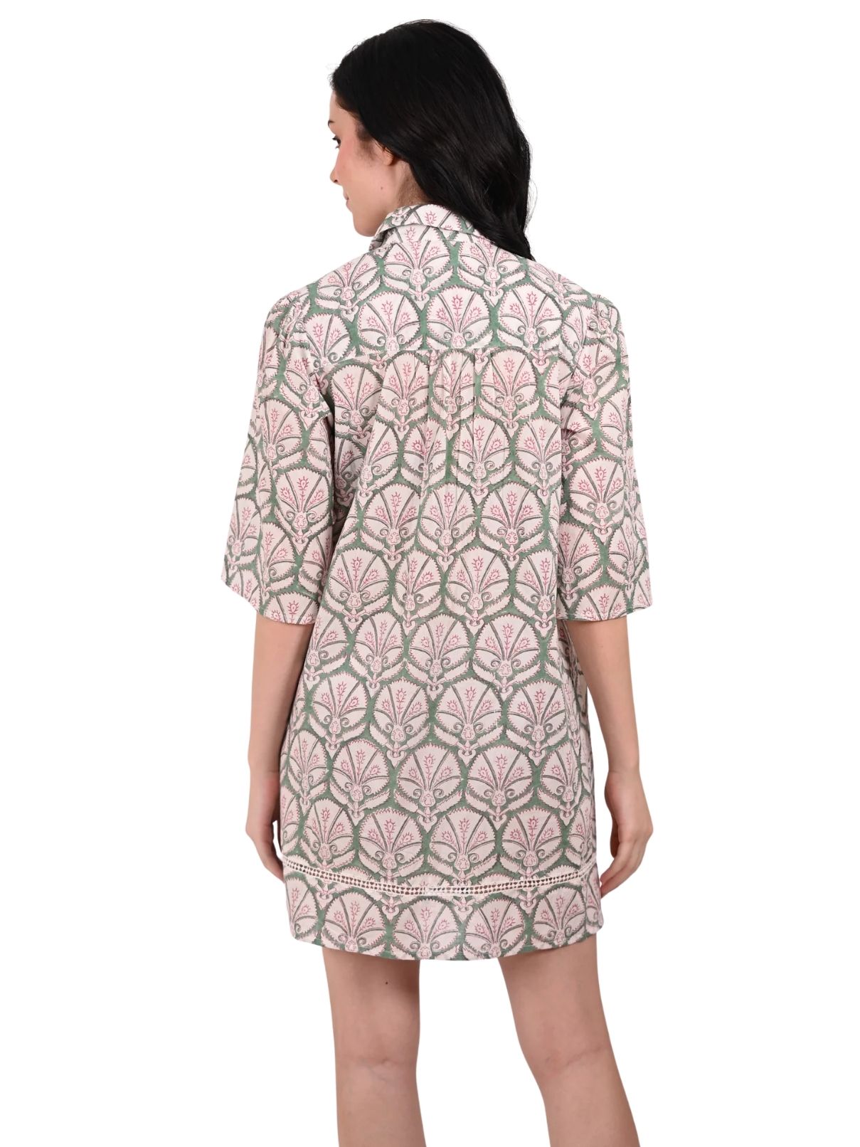 Lyda Mini Dress in Magnolia Green