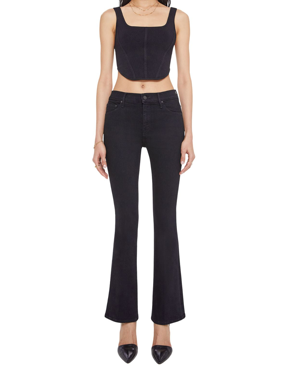 MOTHER The Weekender Mid-Rise Flare Jeans – Nighty Night