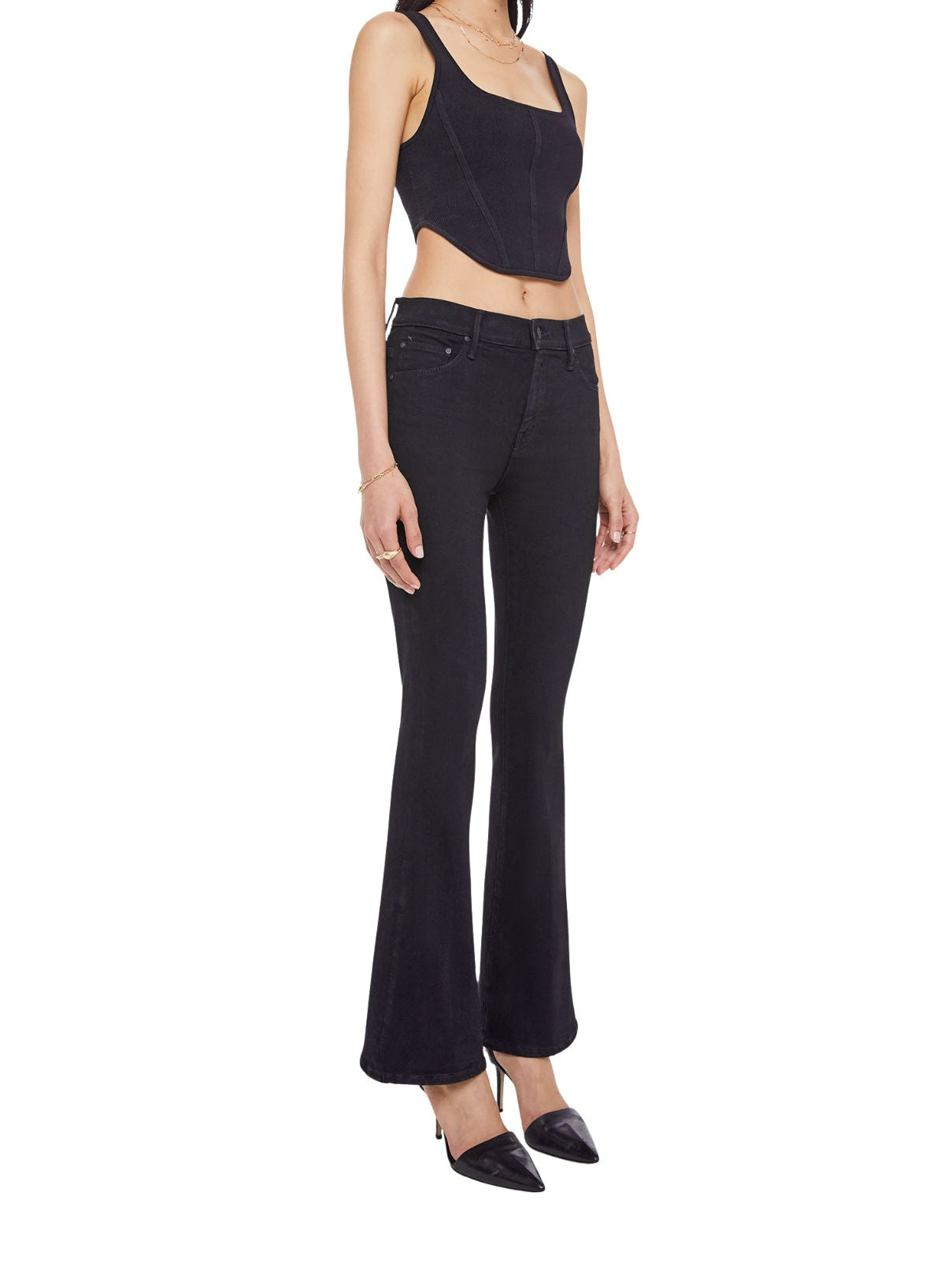 MOTHER The Weekender Mid-Rise Flare Jeans – Nighty Night