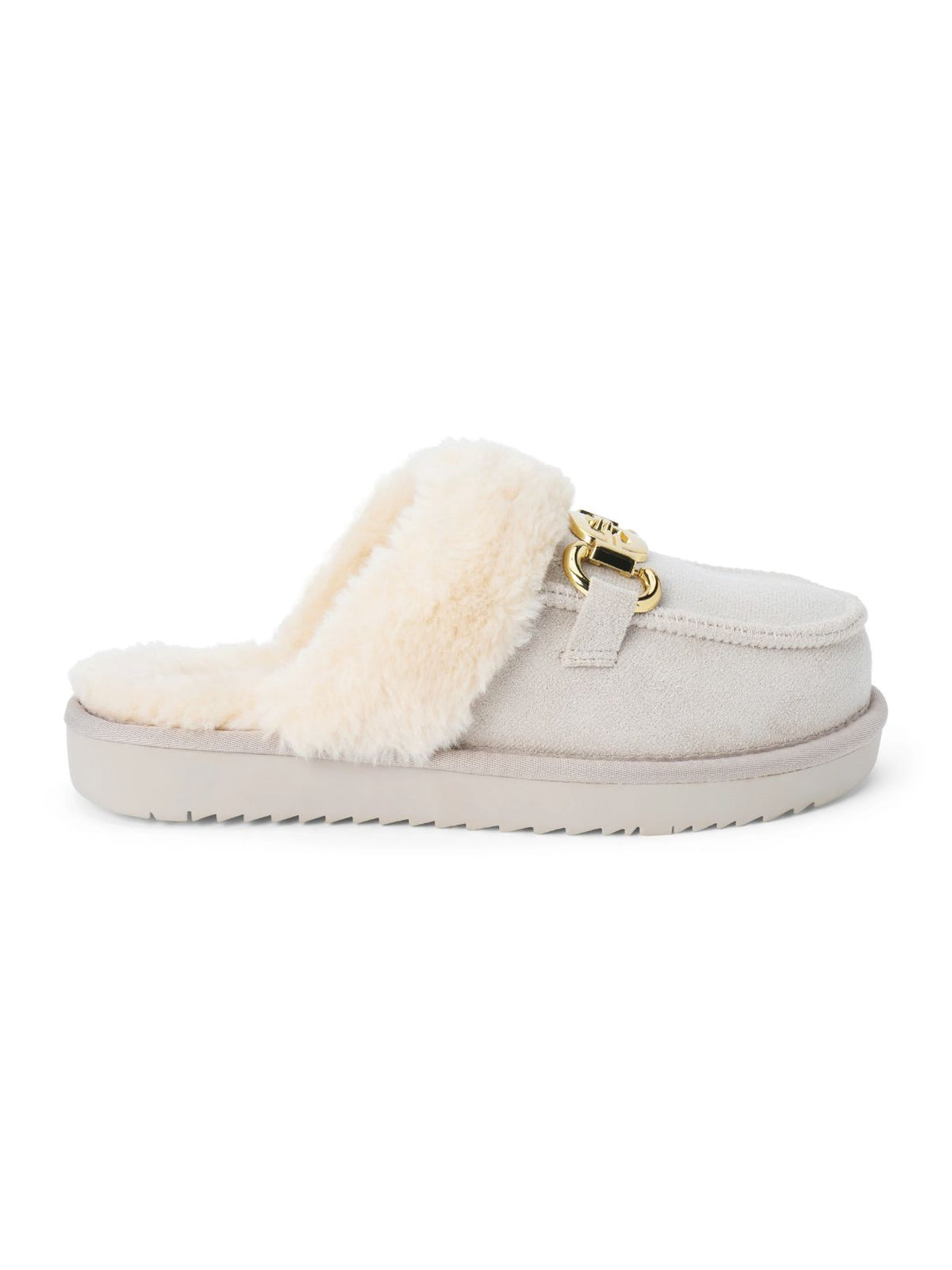 Matisse Davos Lounge Faux Suede Platform Mules in Dove Grey
