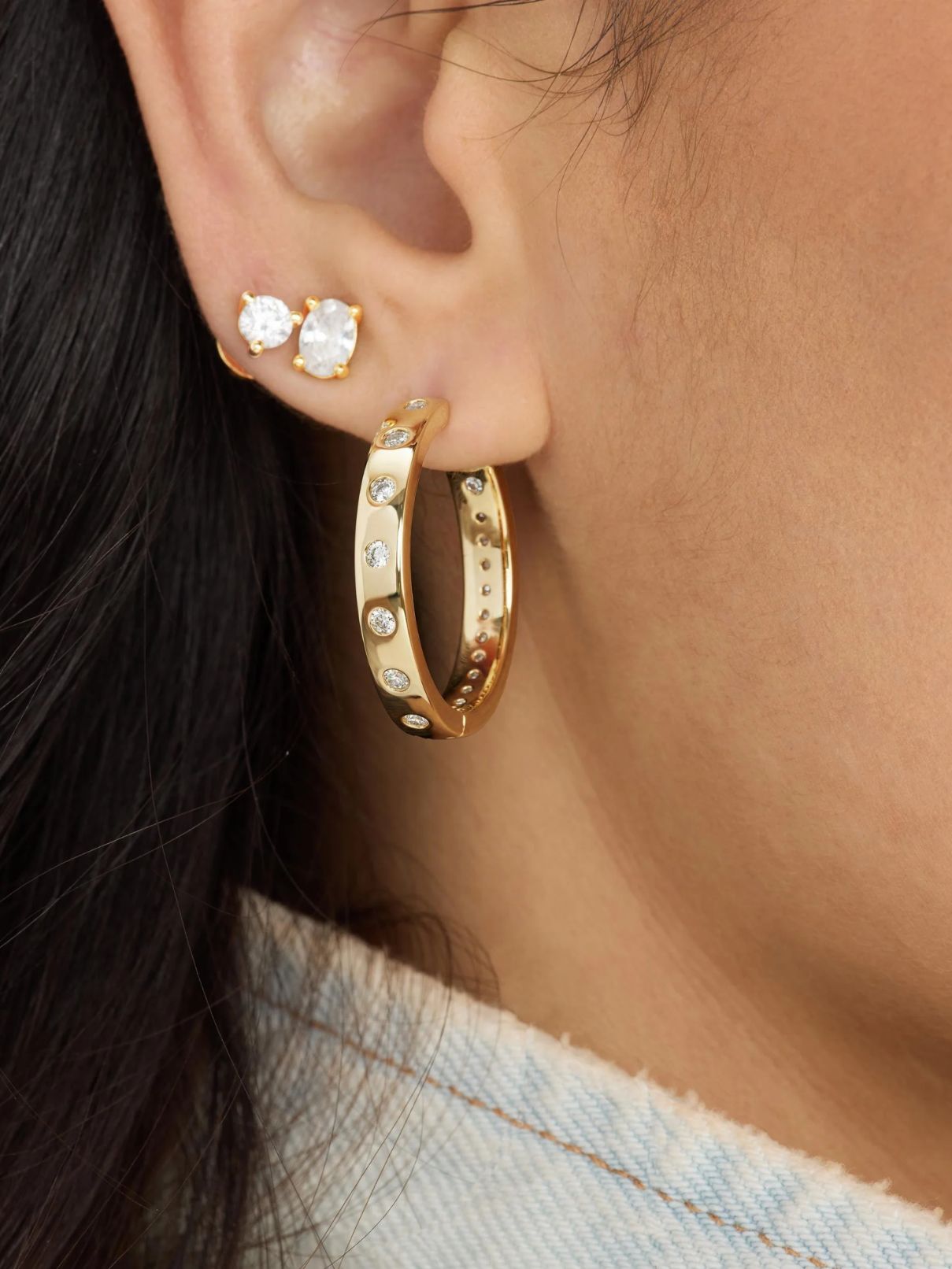 Melinda Maria Ashley Infinity Reversible Hoops 1" – Gold