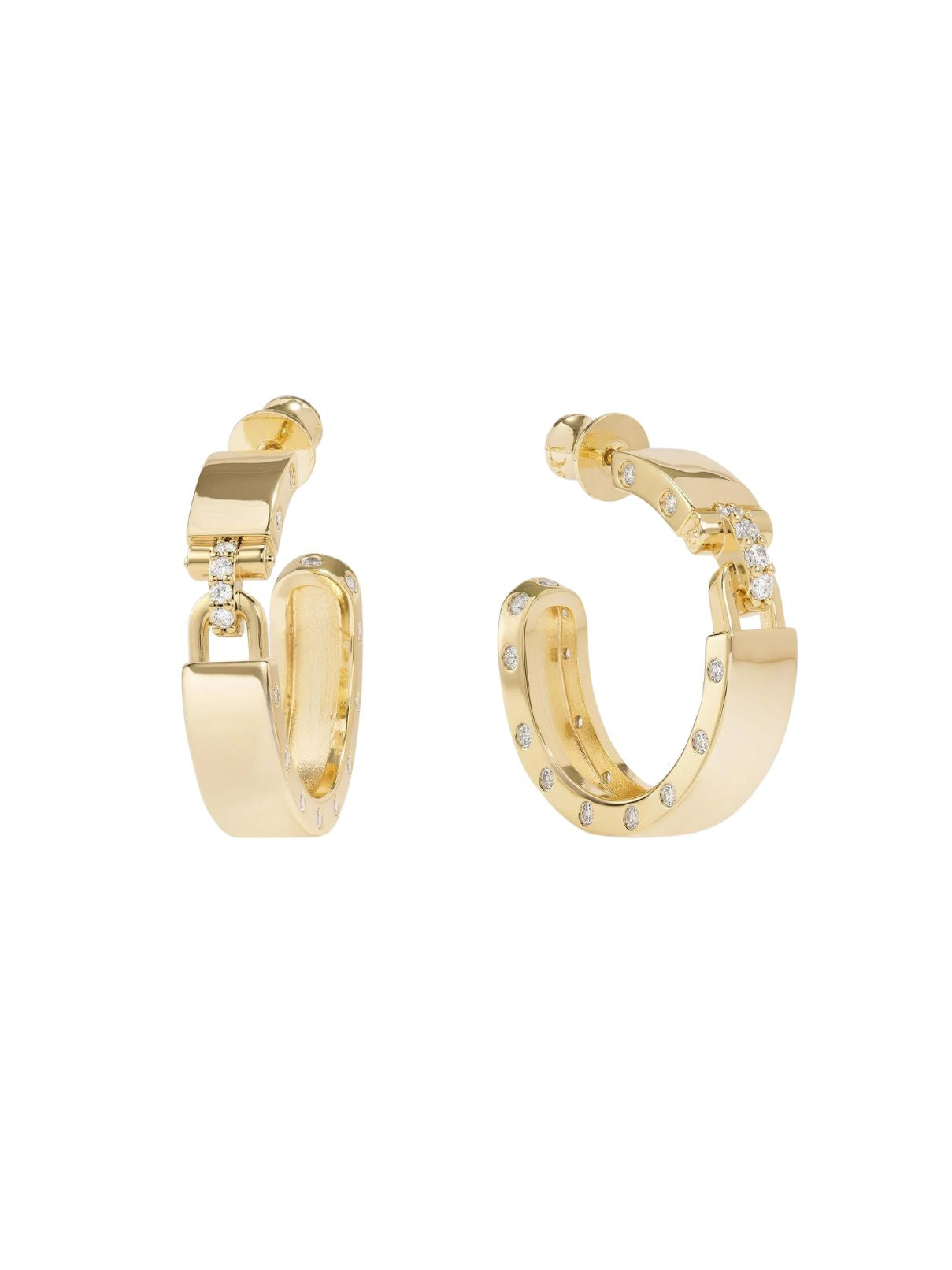Melinda Maria Ashley Lock Hoops 1" – Gold